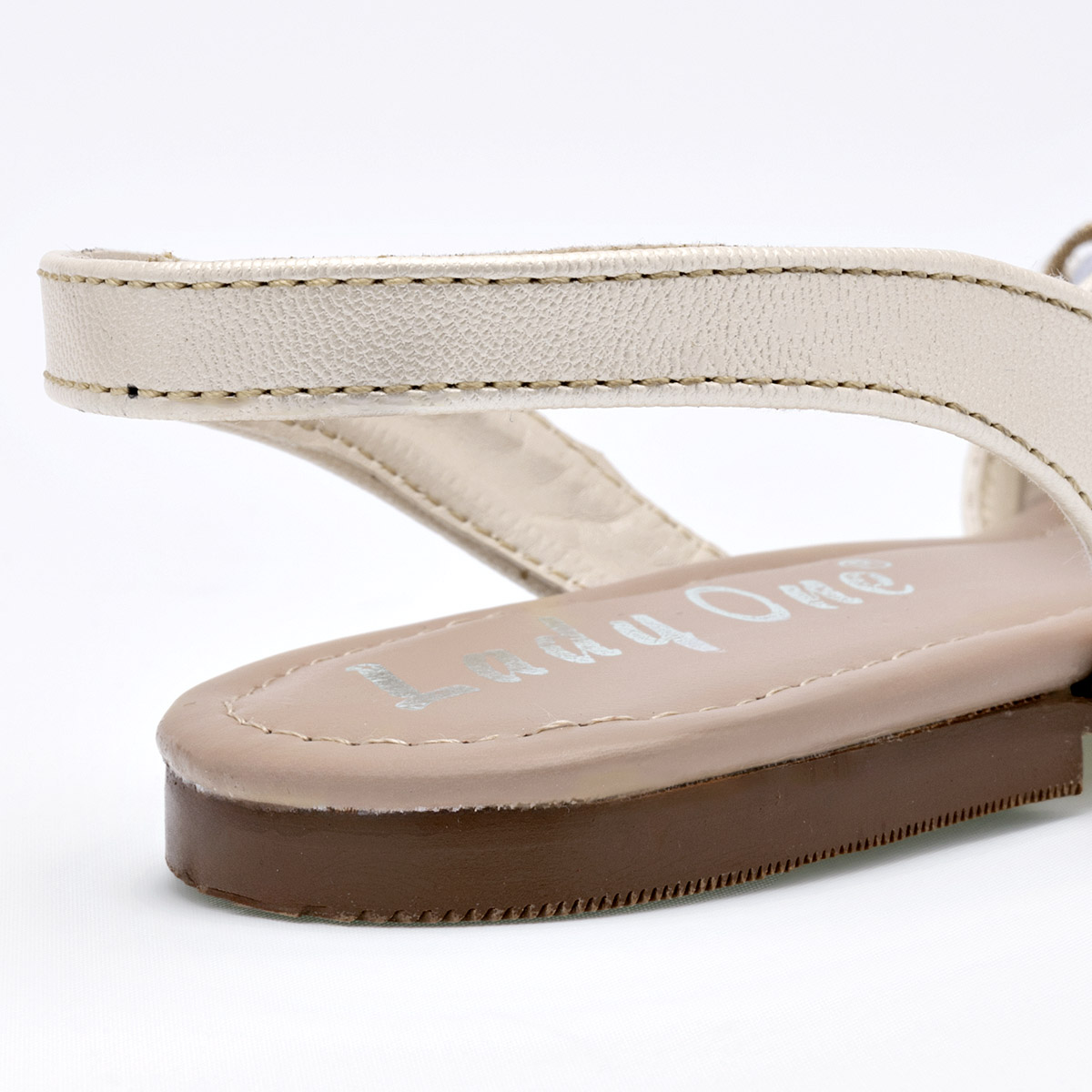 LADY ONE NW2609 FLATS MUJER CASUAL CM COLOR BEIGE NACARADO ORO