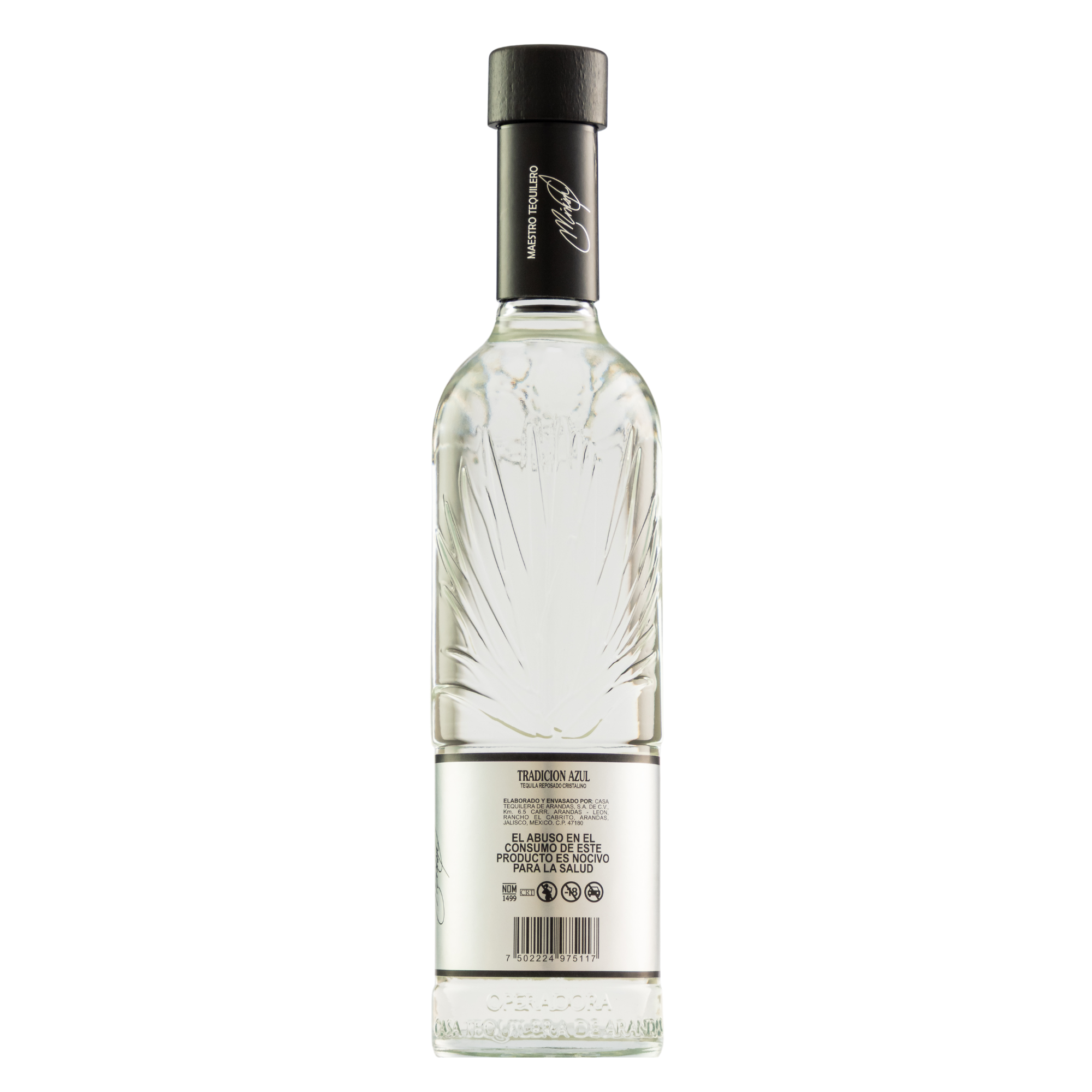 Tequila Tradición Azul Reposado Cristalino 750 Ml