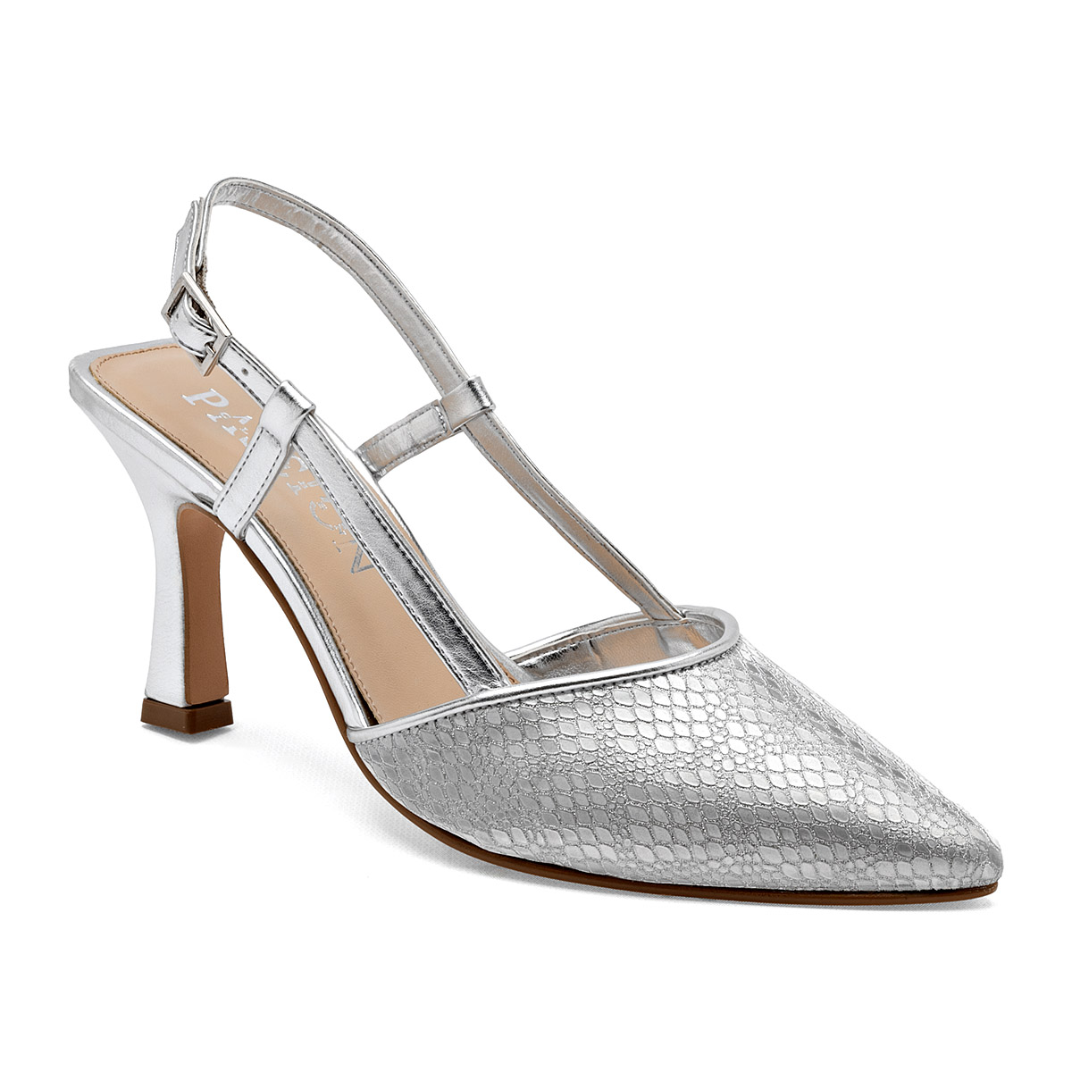 CLASBEN SIRCE ZAPATILLA MUJER CASUAL  TACON 10 CM COLOR PLATA