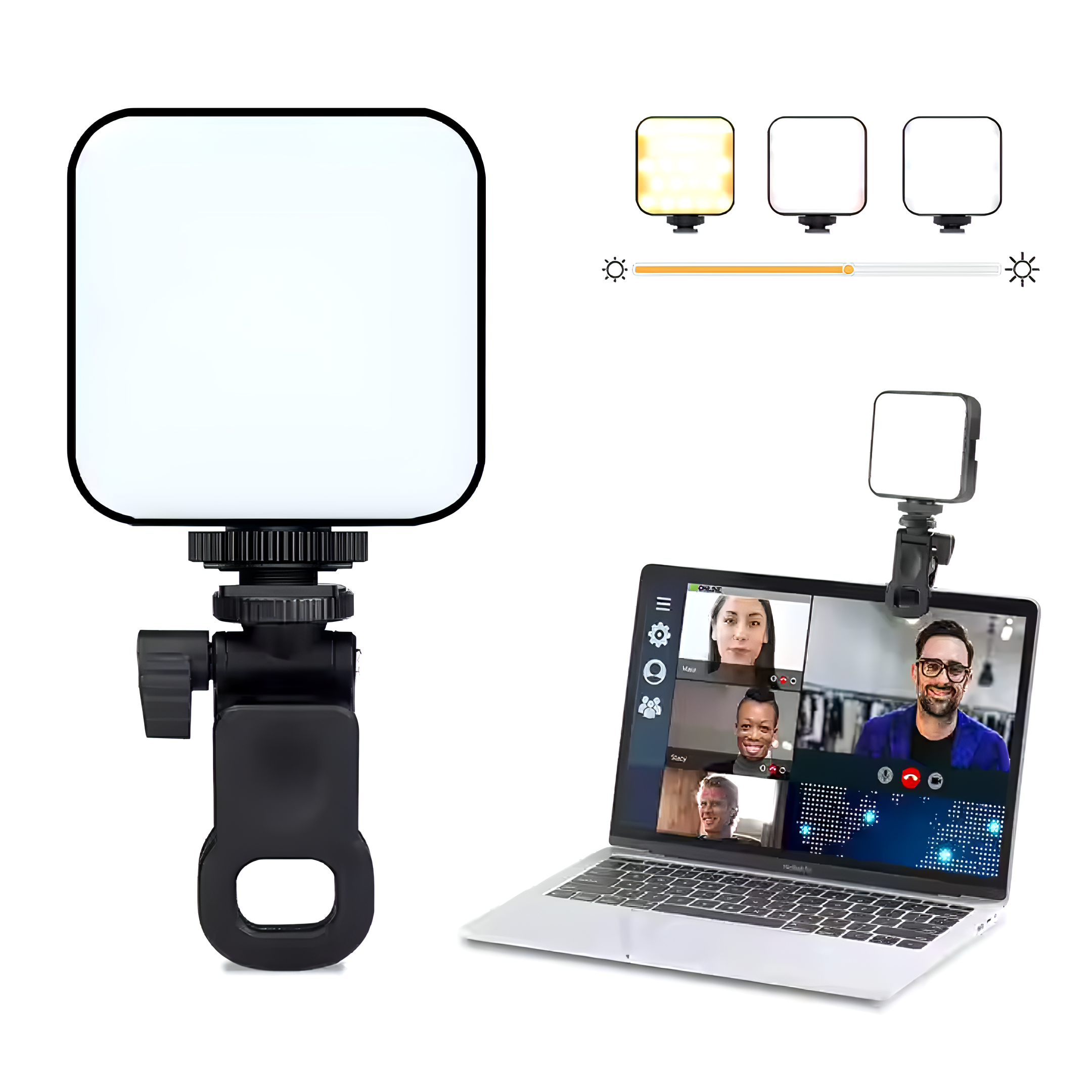 Luz LED RGB, 20 Modos de Iluminación,Compatible con Dispositivos Móviles y Portátiles