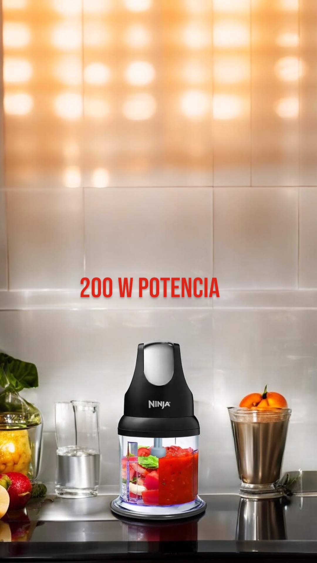 Procesador de alimentos  Ninja NJ100GR  200W negro  Cortar, purés, Picar