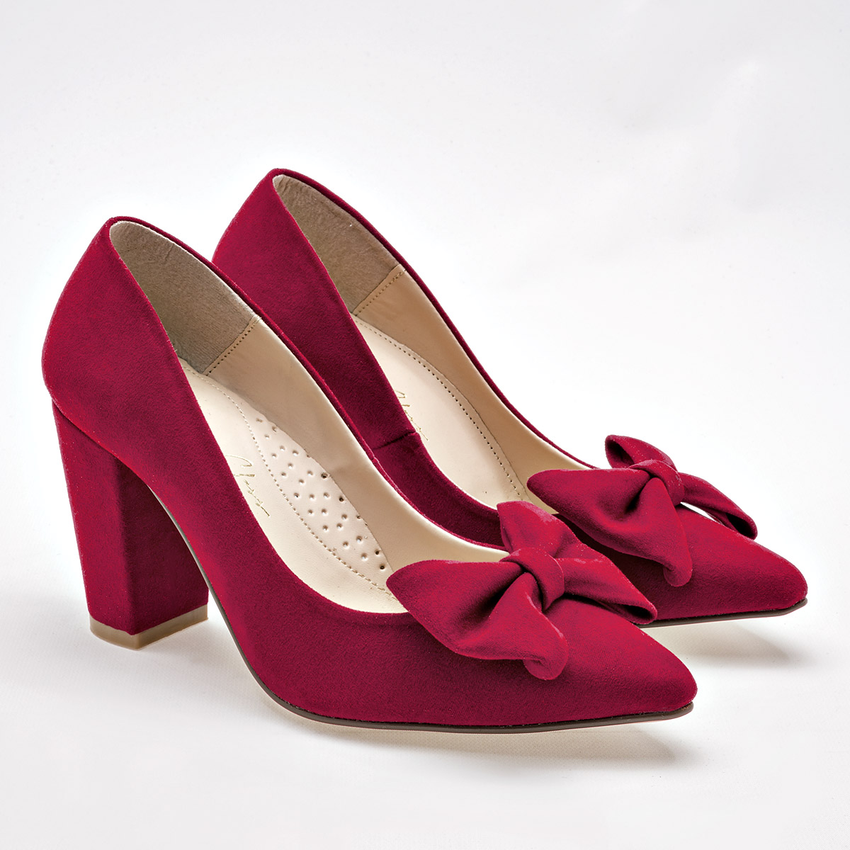 BEEN CLASS 18559 ZAPATILLA MUJER CASUAL TACON 9 CM COLOR ROJO