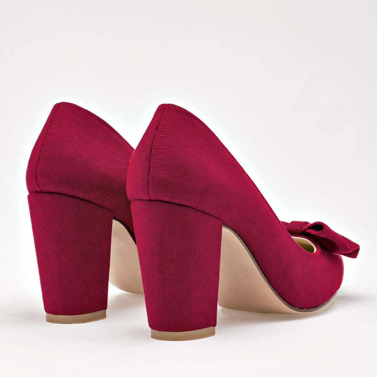 BEEN CLASS 18559 ZAPATILLA MUJER CASUAL TACON 9 CM COLOR ROJO