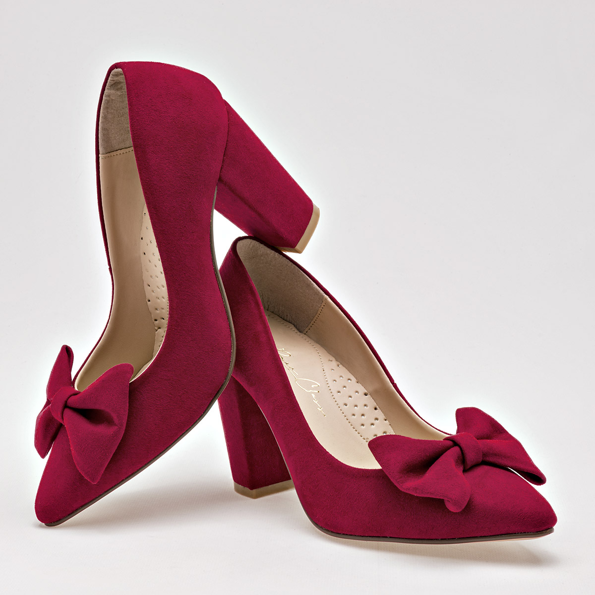 BEEN CLASS 18559 ZAPATILLA MUJER CASUAL TACON 9 CM COLOR ROJO