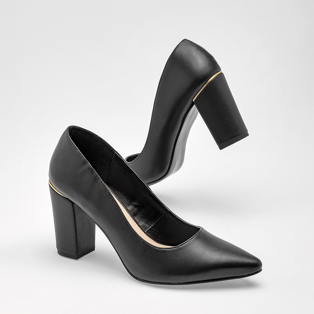 LADY PAULINA 35701 ZAPATILLA MUJER CASUAL TACON 8 CM COLOR NEGRO