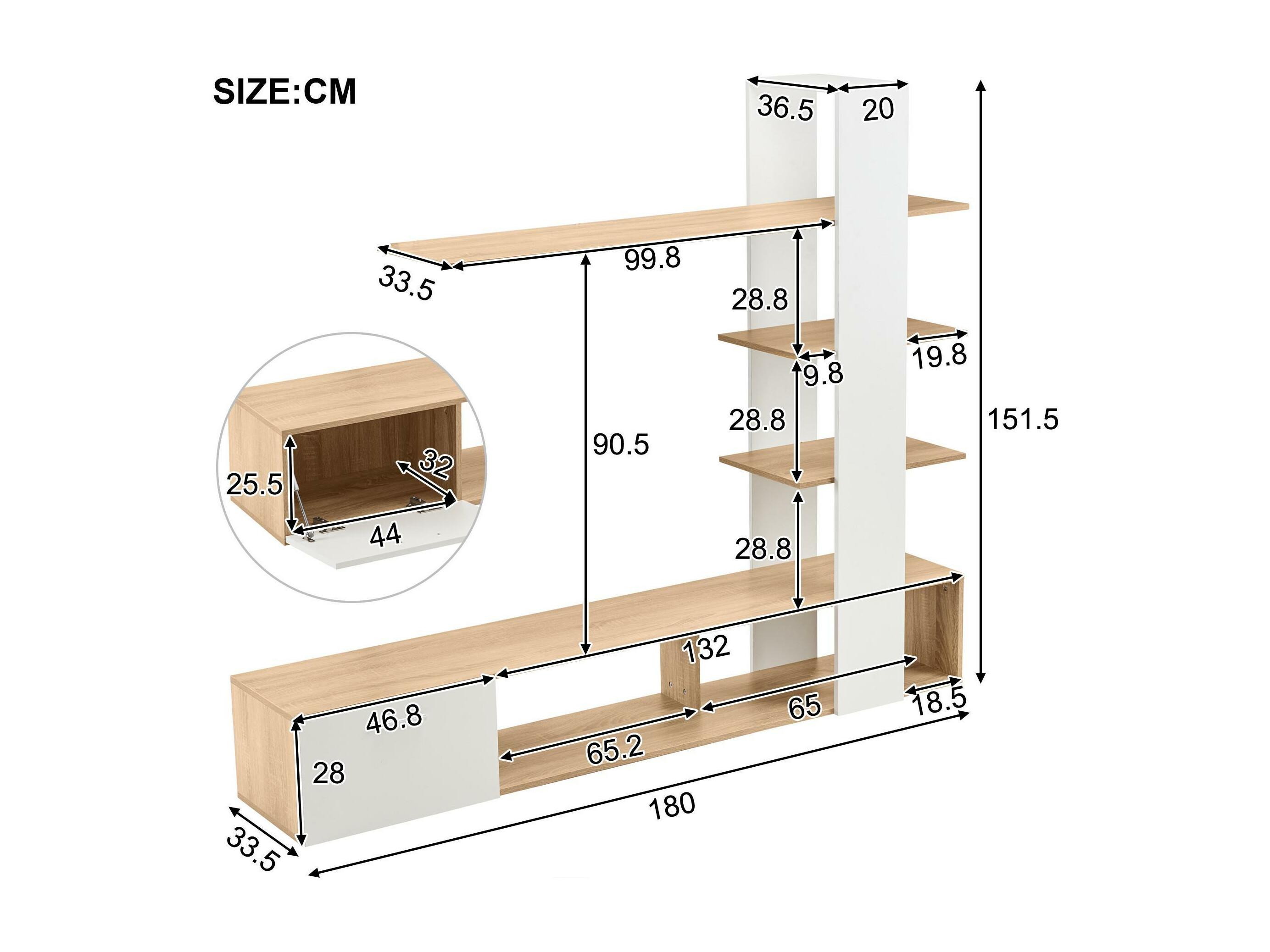 Mueble de TV Minimalista Monarca con Blanco 