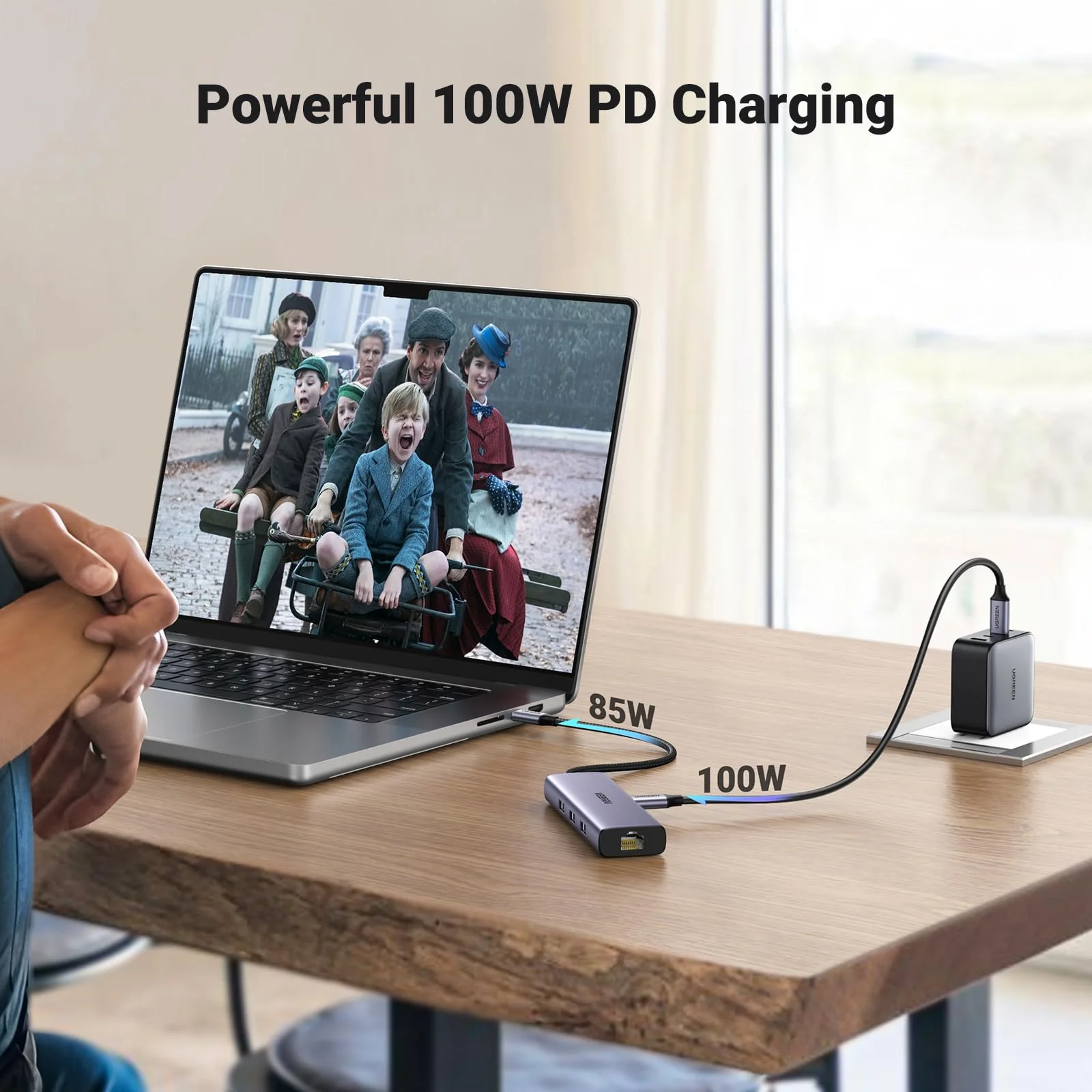 UGREEN Hub USB-C, Docking Station Revodok 6 en 1, HDMI 4K, Ethernet RJ45, para MacBook, adaptador multipuerto, hub viaje, plug and play