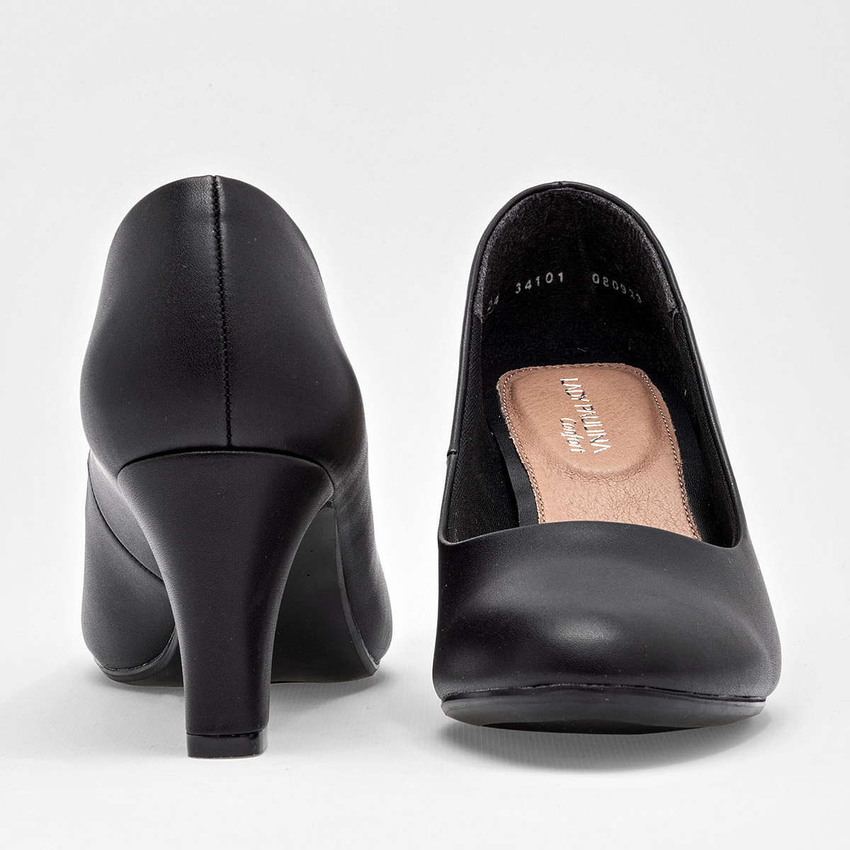 LADY PAULINA 34101 ZAPATILLA MUJER TACON 7 CM CASUAL COLOR NEGRO