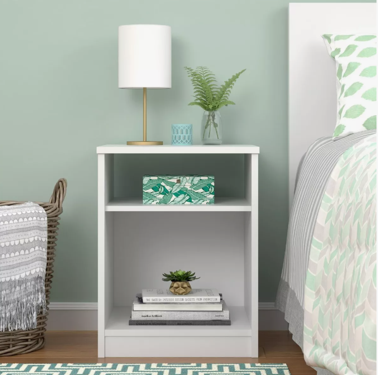 Buro Mesa de Noche Blanco Organizador Almacenamiento