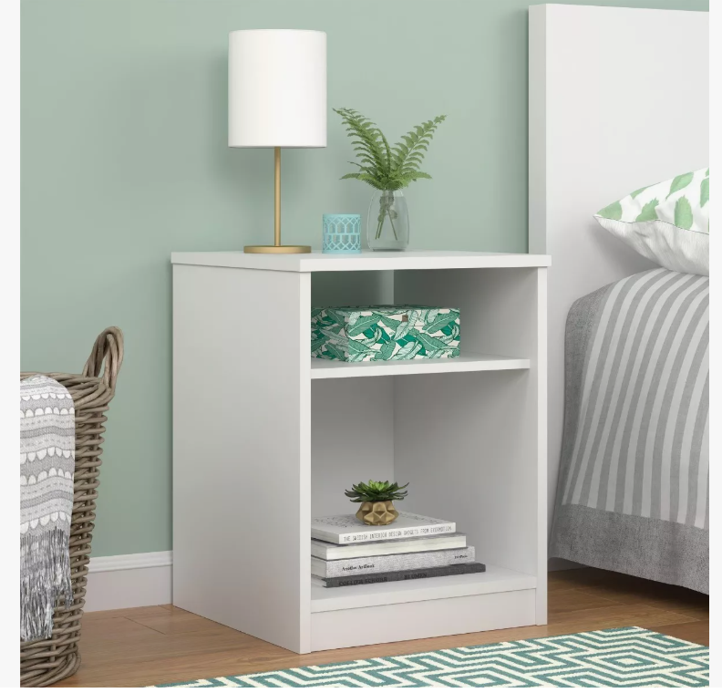 Buro Mesa de Noche Blanco Organizador Almacenamiento
