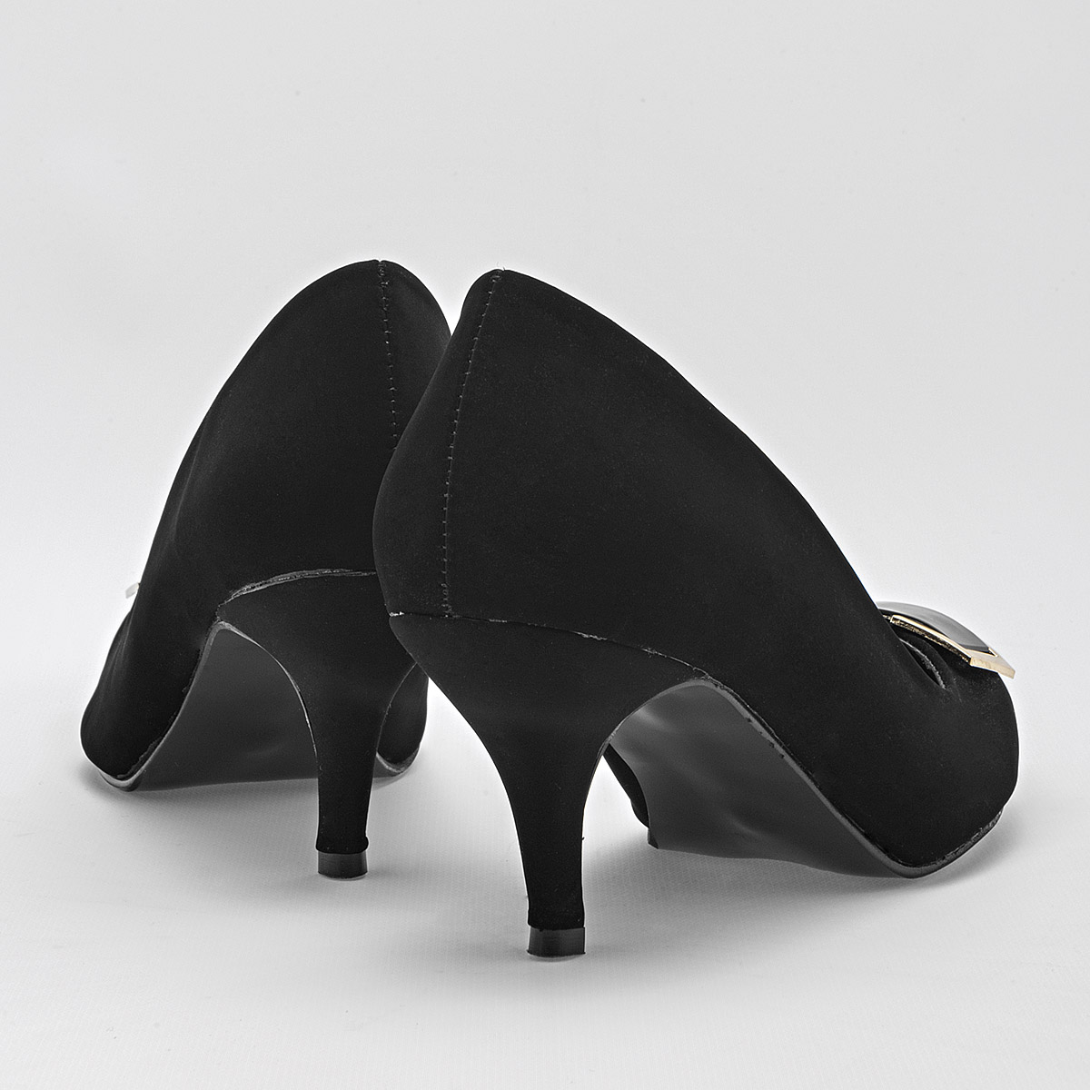 DAMITA 54050 ZAPATILLA MUJER TACON 7 CM CASUAL COLOR NEGRO NOBUCK