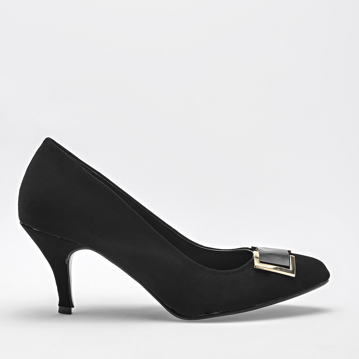 DAMITA 54050 ZAPATILLA MUJER TACON 7 CM CASUAL COLOR NEGRO NOBUCK