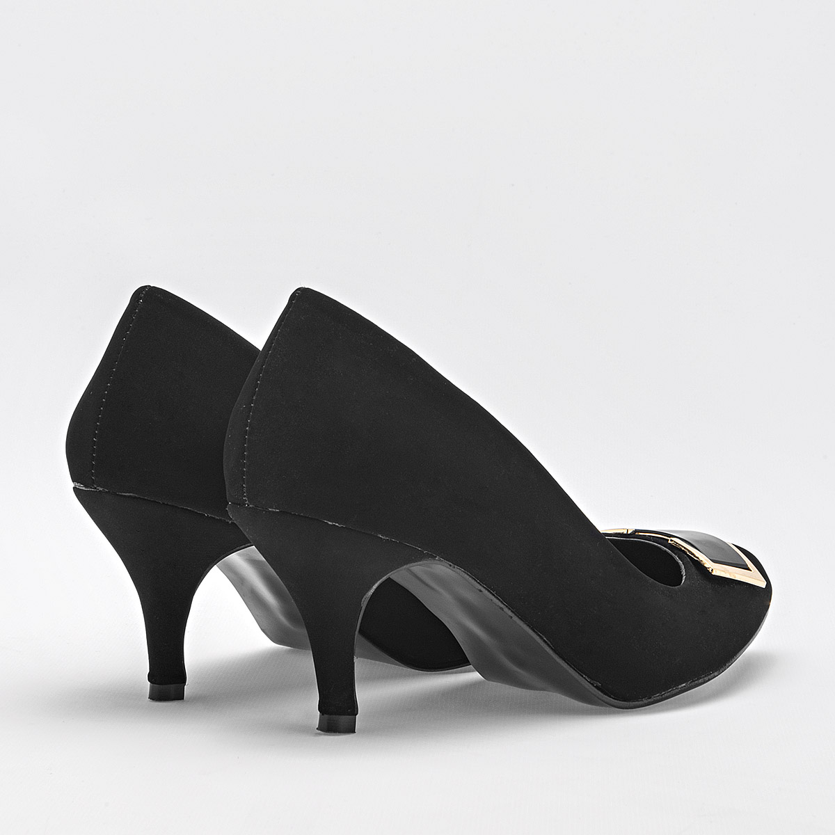 DAMITA 54050 ZAPATILLA MUJER TACON 7 CM CASUAL COLOR NEGRO NOBUCK