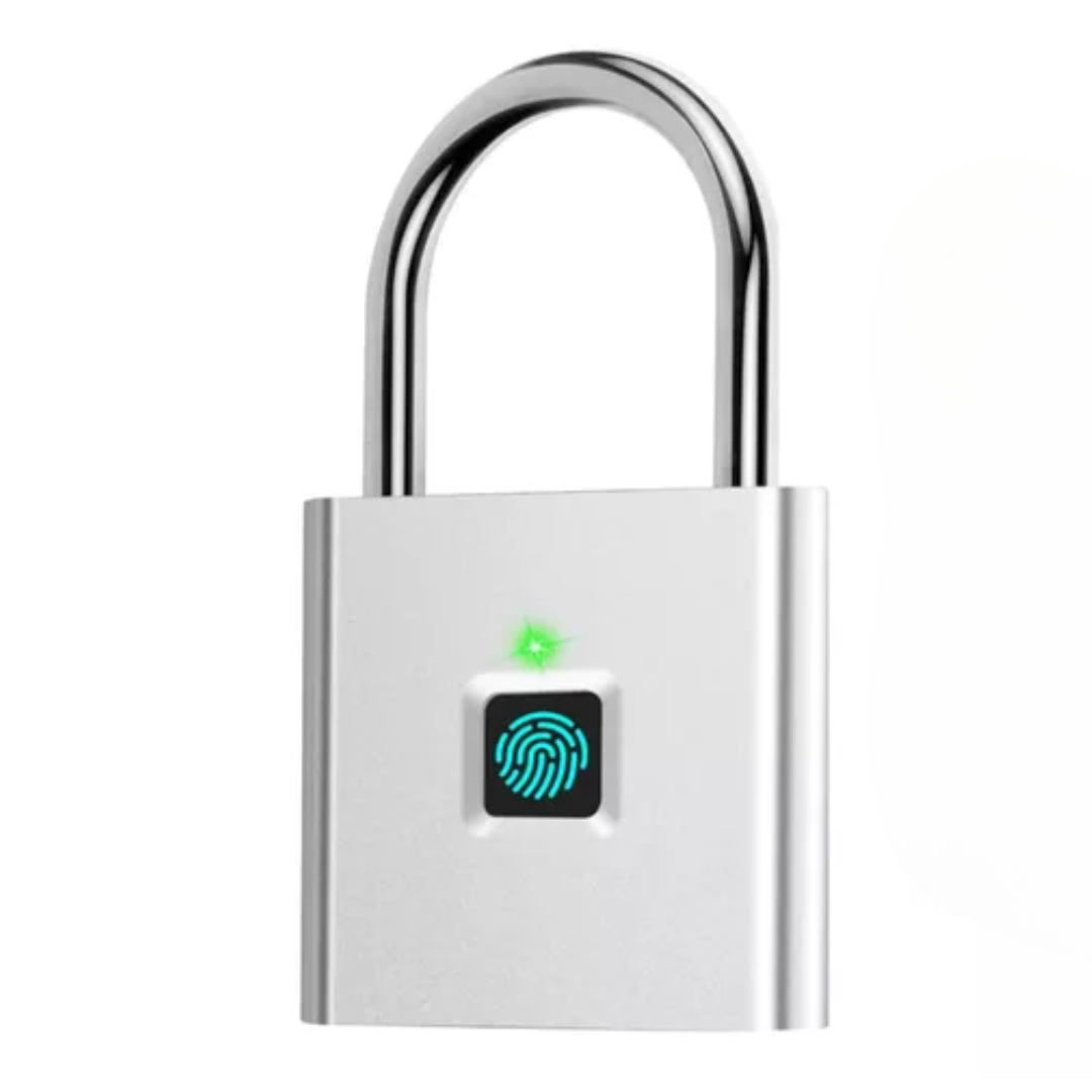 Candado De Huellas Dactilares Impermeable Recargable Por Usb