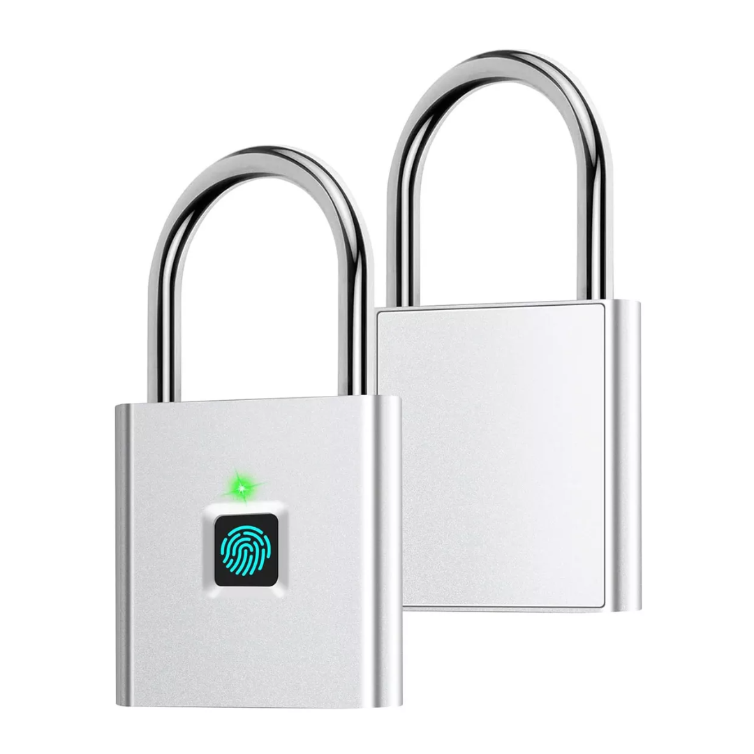 Candado De Huellas Dactilares Impermeable Recargable Por Usb