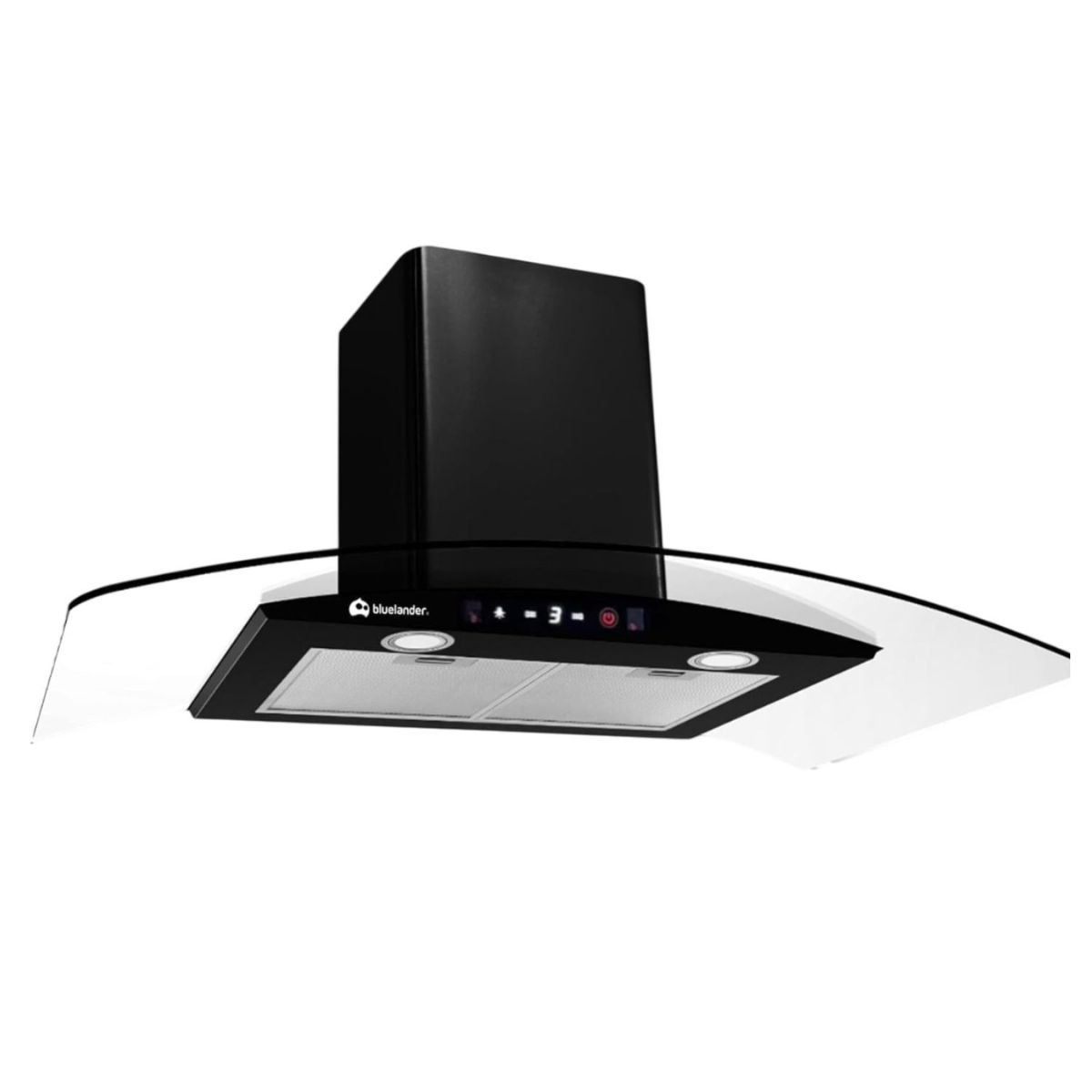 Campana Extractora Táctil 90 cm para Cocina de 3 Velocidades con Filtro de Carbón Activado Bluelander