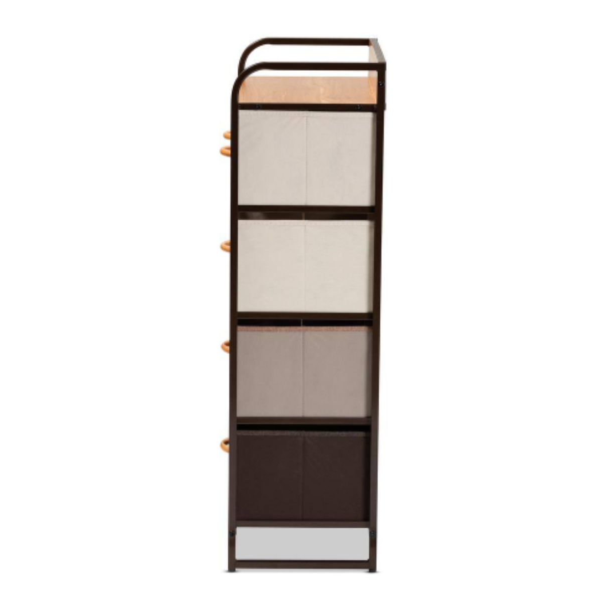 Cajonera de 4 Niveles con 5 Cajones y 1 Repisa Estructura de Acero Café Bluelander 