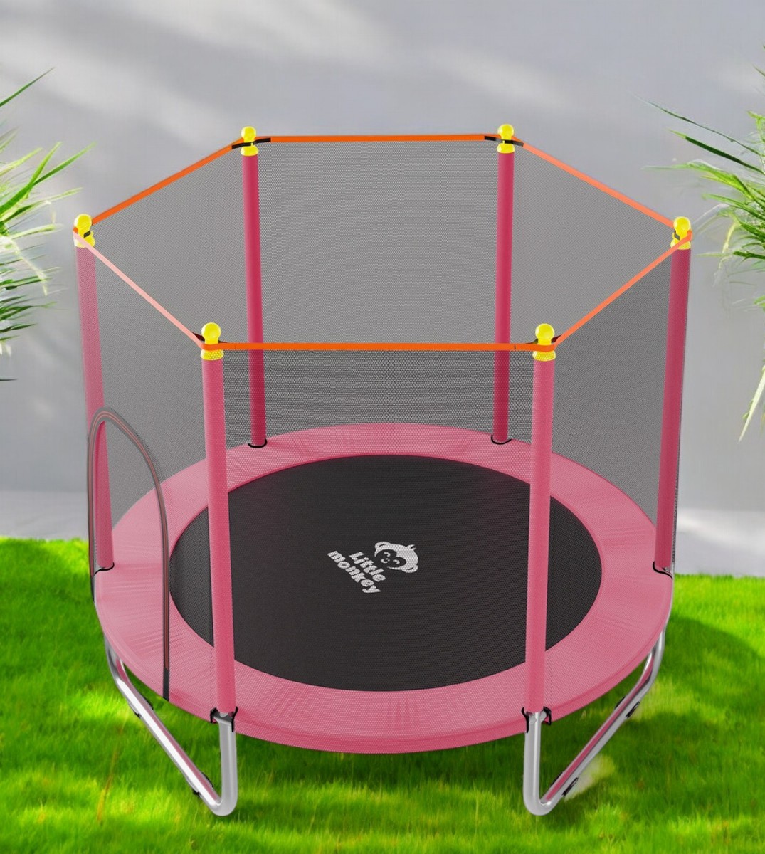 Trampolin Tumbling Niños Brincolin Infantil Red Seguridad Rosa