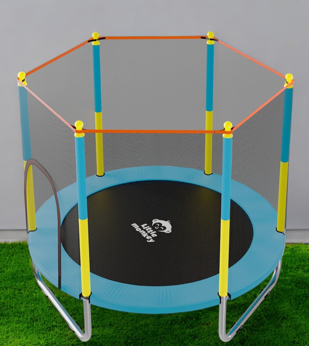 Trampolin Tumbling Niños Brincolin Infantil Red Seguridad Azul