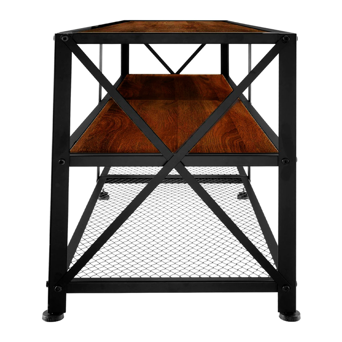 Mueble para TV de 60 Estante Organizador de 3 Niveles Café Bluelander