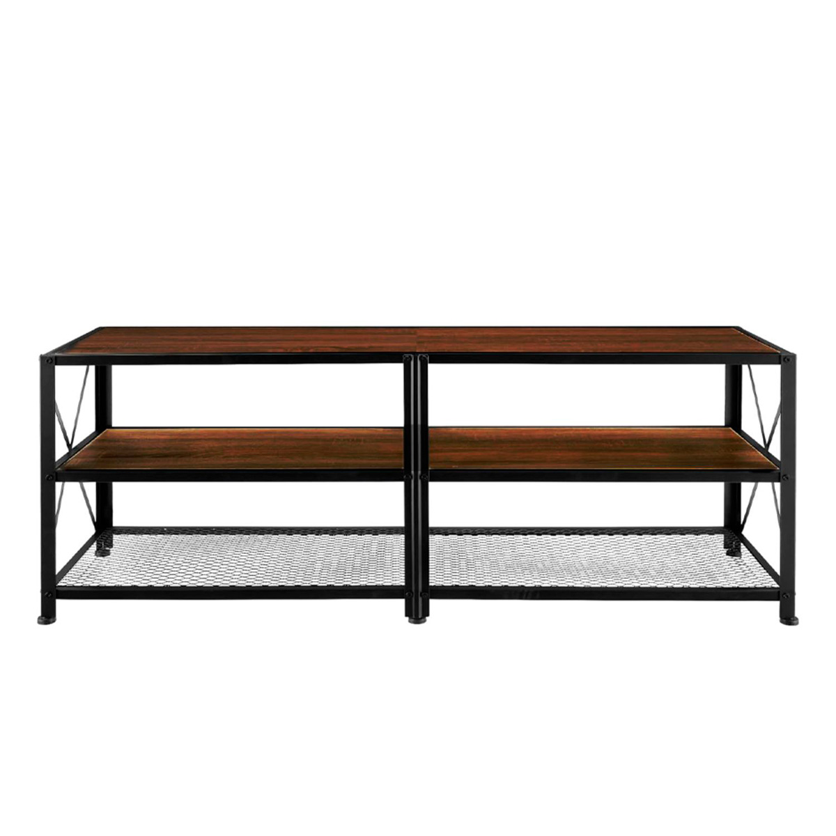 Mueble para TV de 60 Estante Organizador de 3 Niveles Café Bluelander