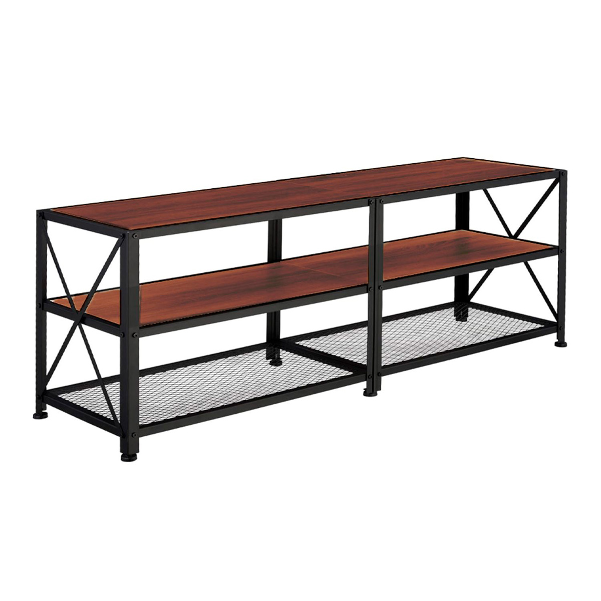 Mueble para TV de 60 Estante Organizador de 3 Niveles Café Bluelander