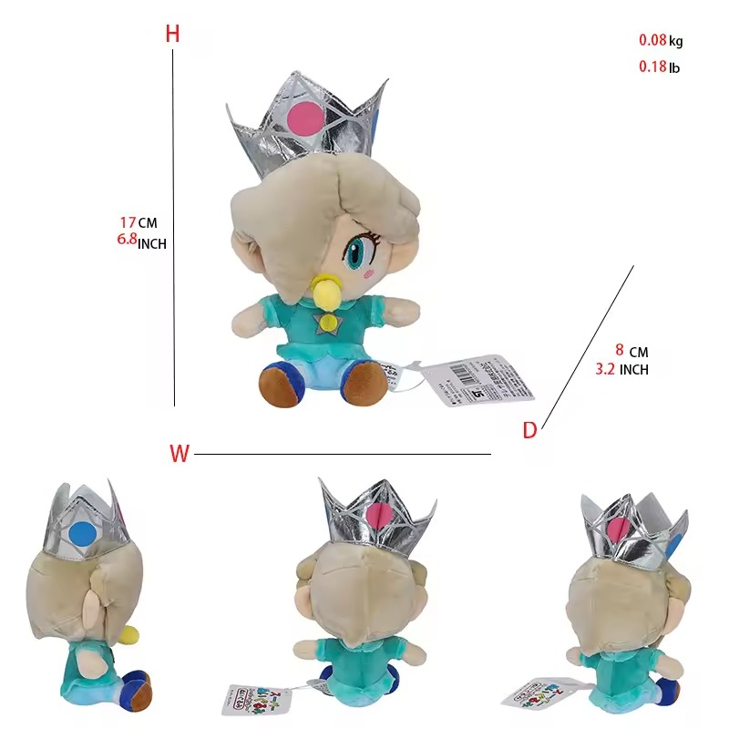 Peluche Videojuego Super Mario Baby Rosalina Regalo Suave Felpa Juguetes Niños