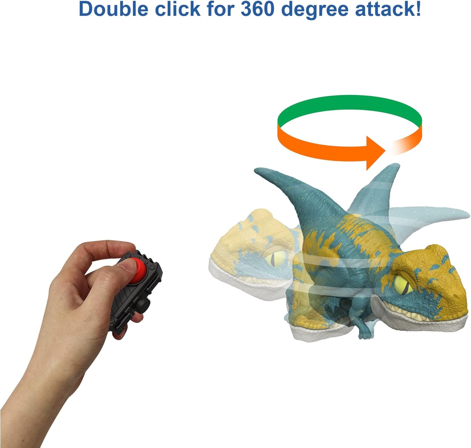 Figura Jurassic World Click Tracker Velociraptor Juguete para niños de 4 años en adelante