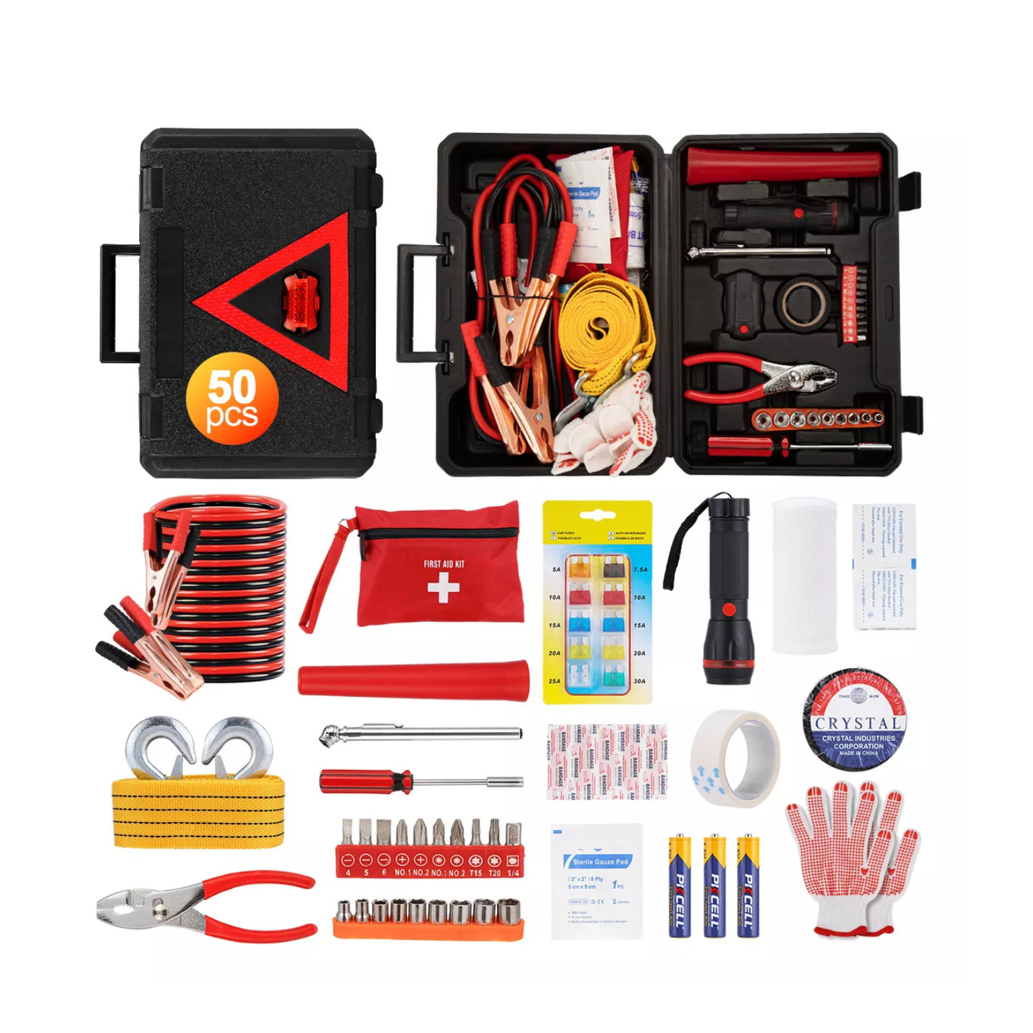 Kit Emergencia Auto Herramientas Essentials Seguidad