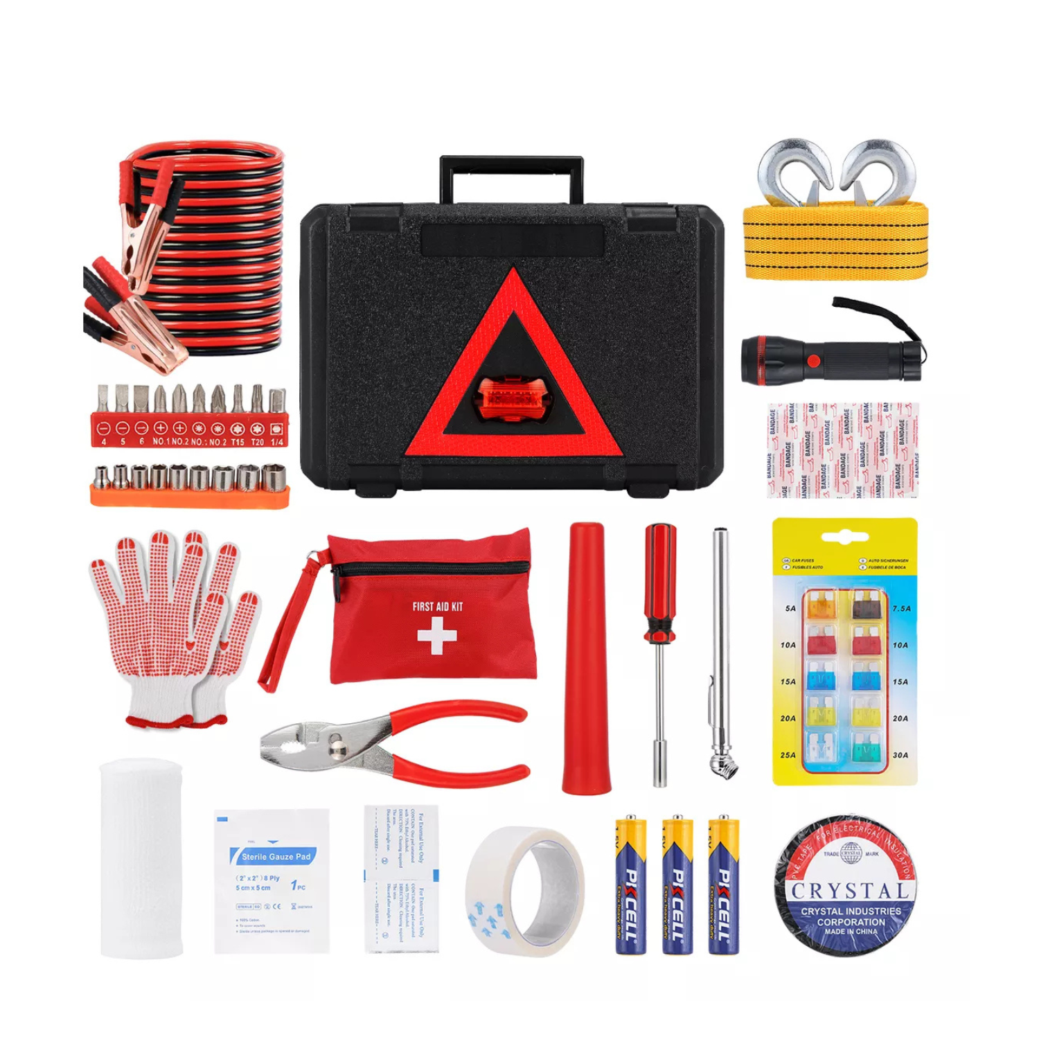 Kit Emergencia Auto Herramientas Essentials Seguidad