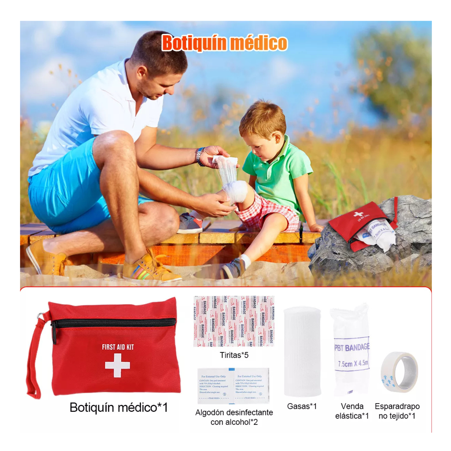 Kit Emergencia Auto Herramientas Essentials Seguidad