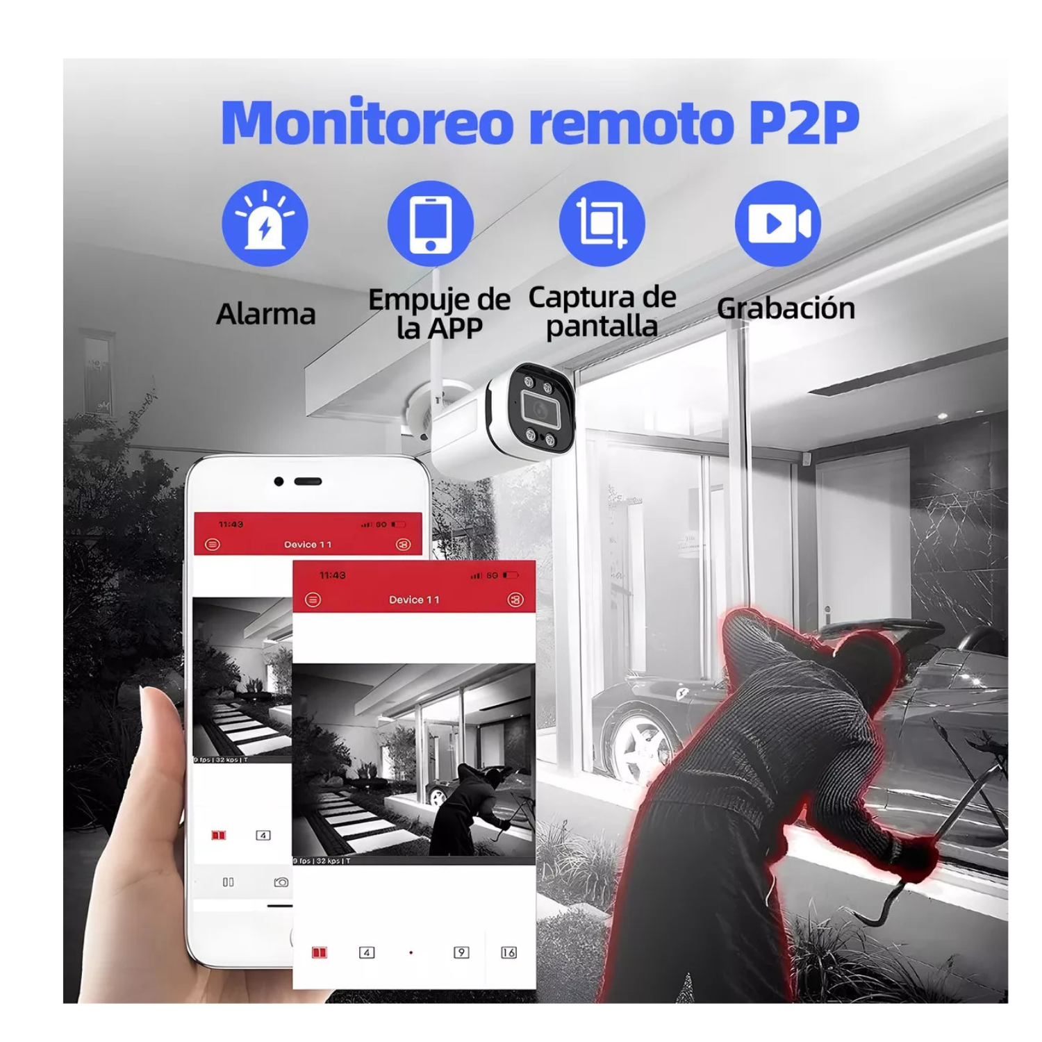 Camaras de seguridad   Wifi Inalambricas 4, cuircuito cerrado