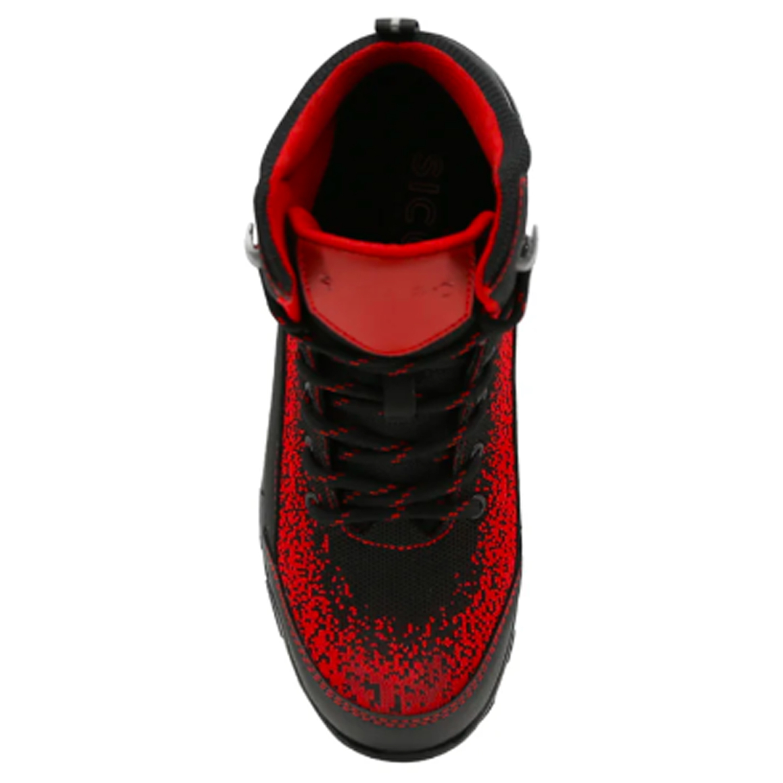 Botas de Seguridad Industrial Dielectrica Para Hombre Sicuro SF88 Negro Rojo Casco Policarbonato