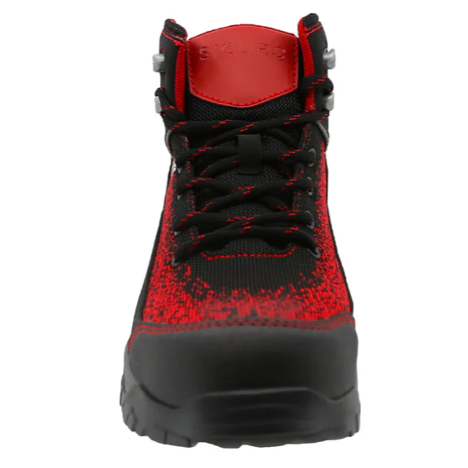 Botas de Seguridad Industrial Dielectrica Para Hombre Sicuro SF88 Negro Rojo Casco Policarbonato
