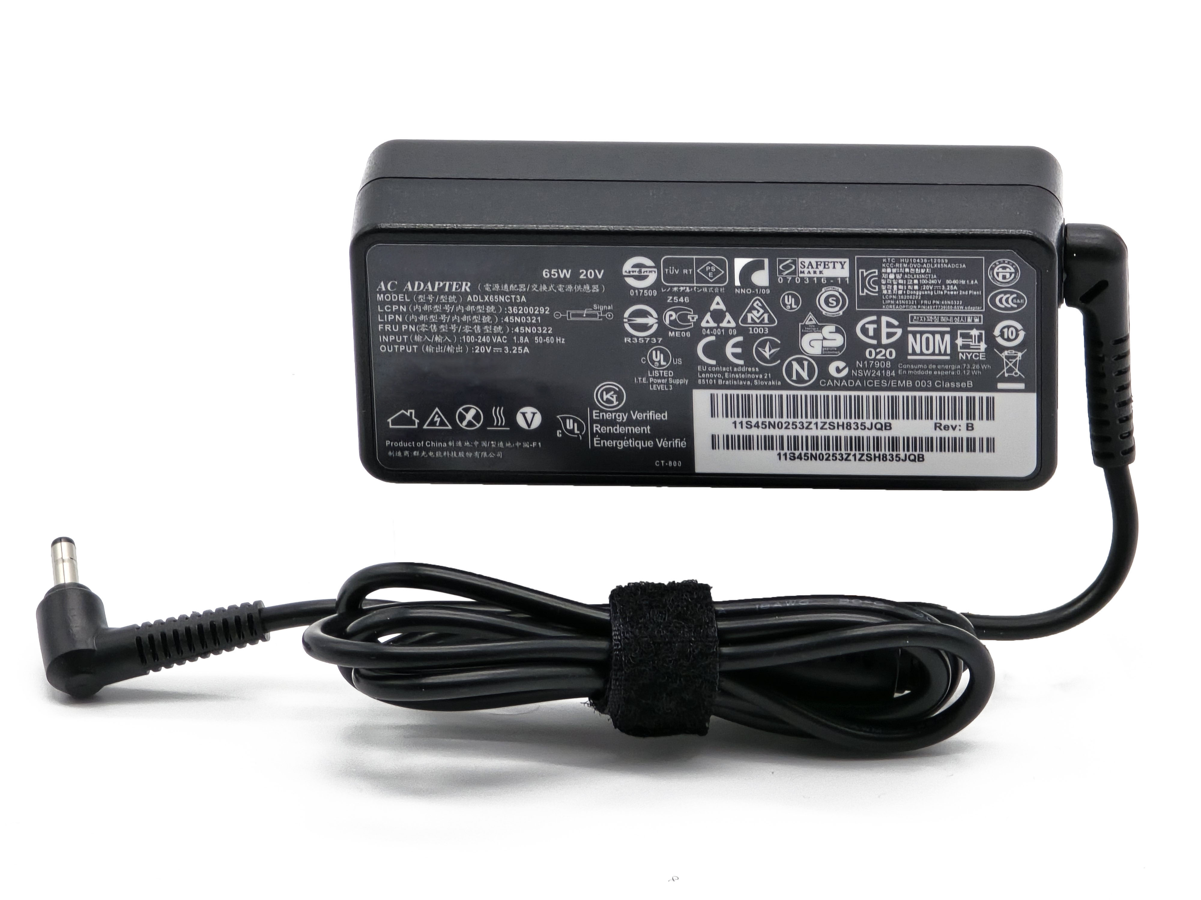 Cargador Compatible con Lenovo 20v 3.25a Punta Delgada 4.0*1.7mm