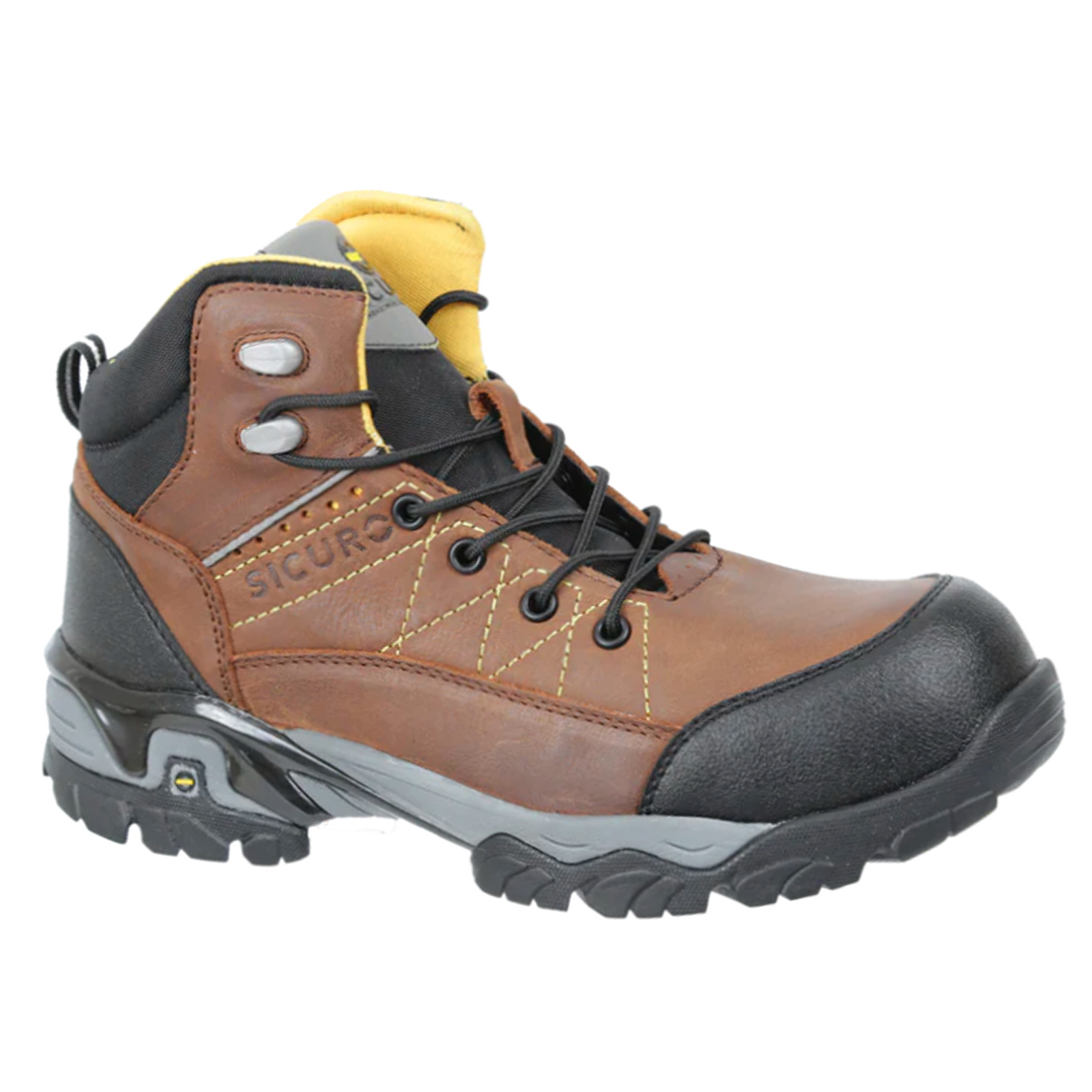 Bota Dieléctrica De Casquillo Seguridad Hombre Sicuro Sf09 Café Chocolate Forte
