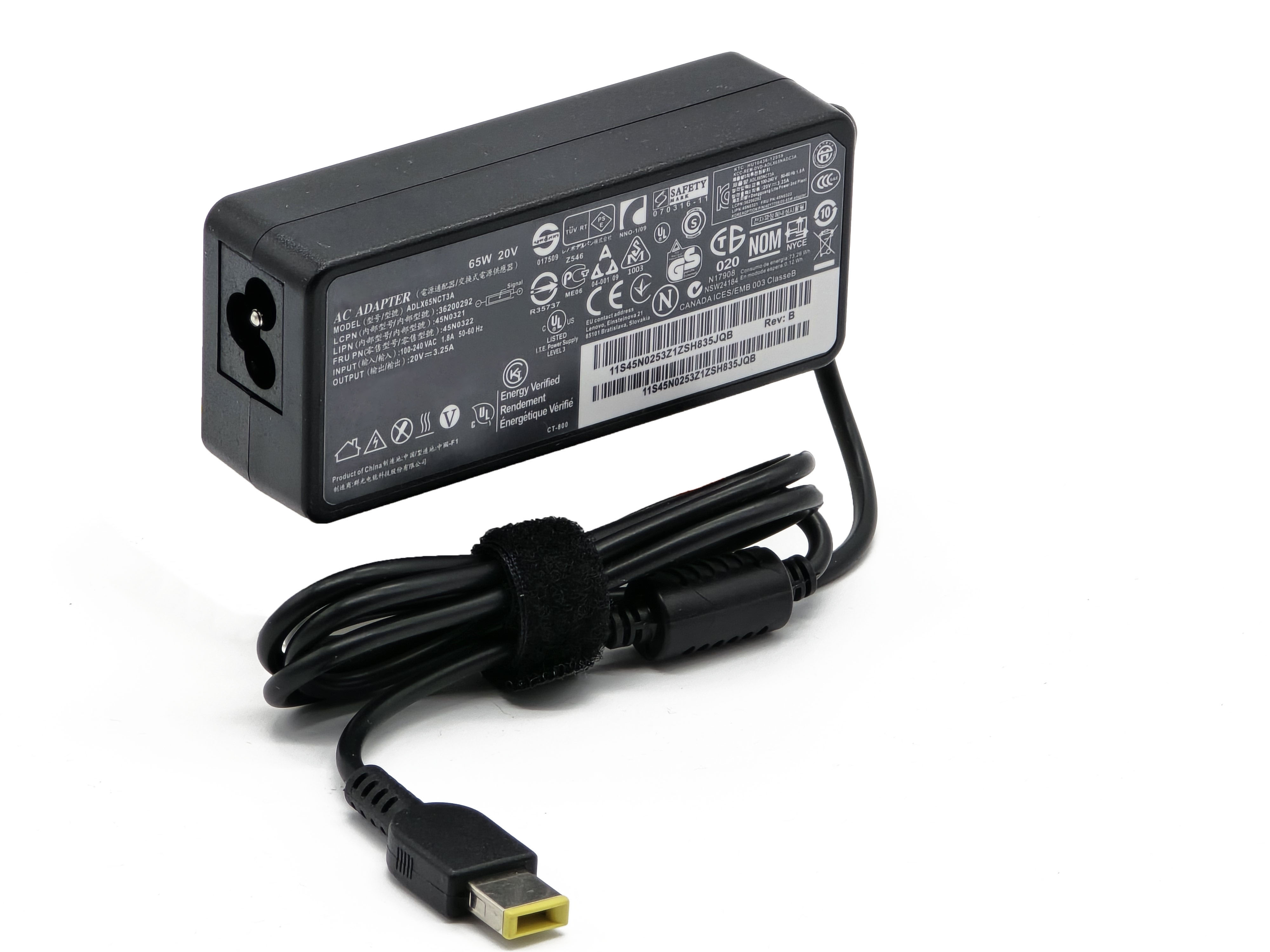 Cargador Compatible con Lenovo 20v 3.25a USB pin