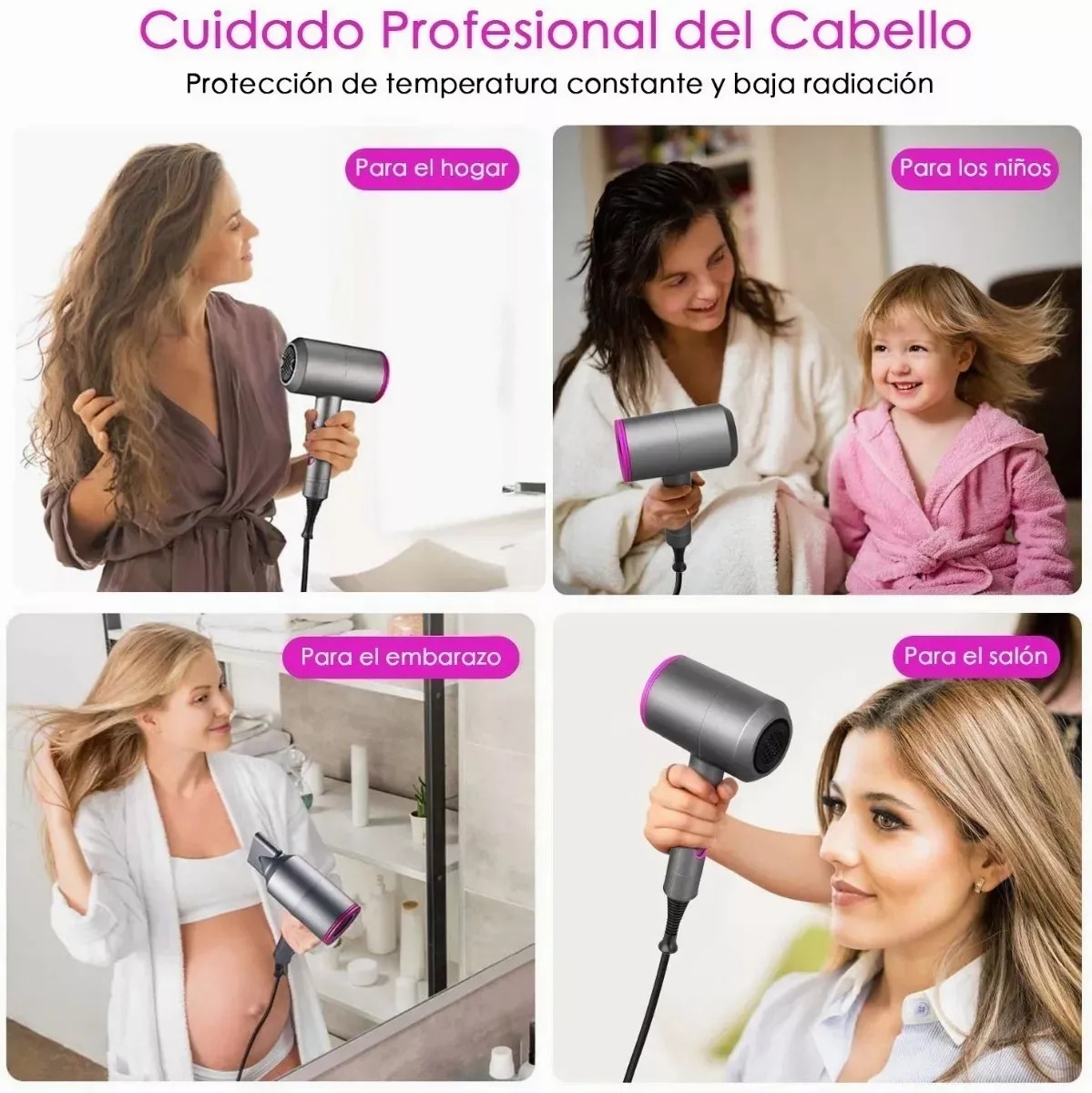 Secador De Pelo De Iones Negativos Del Cabello 1800w