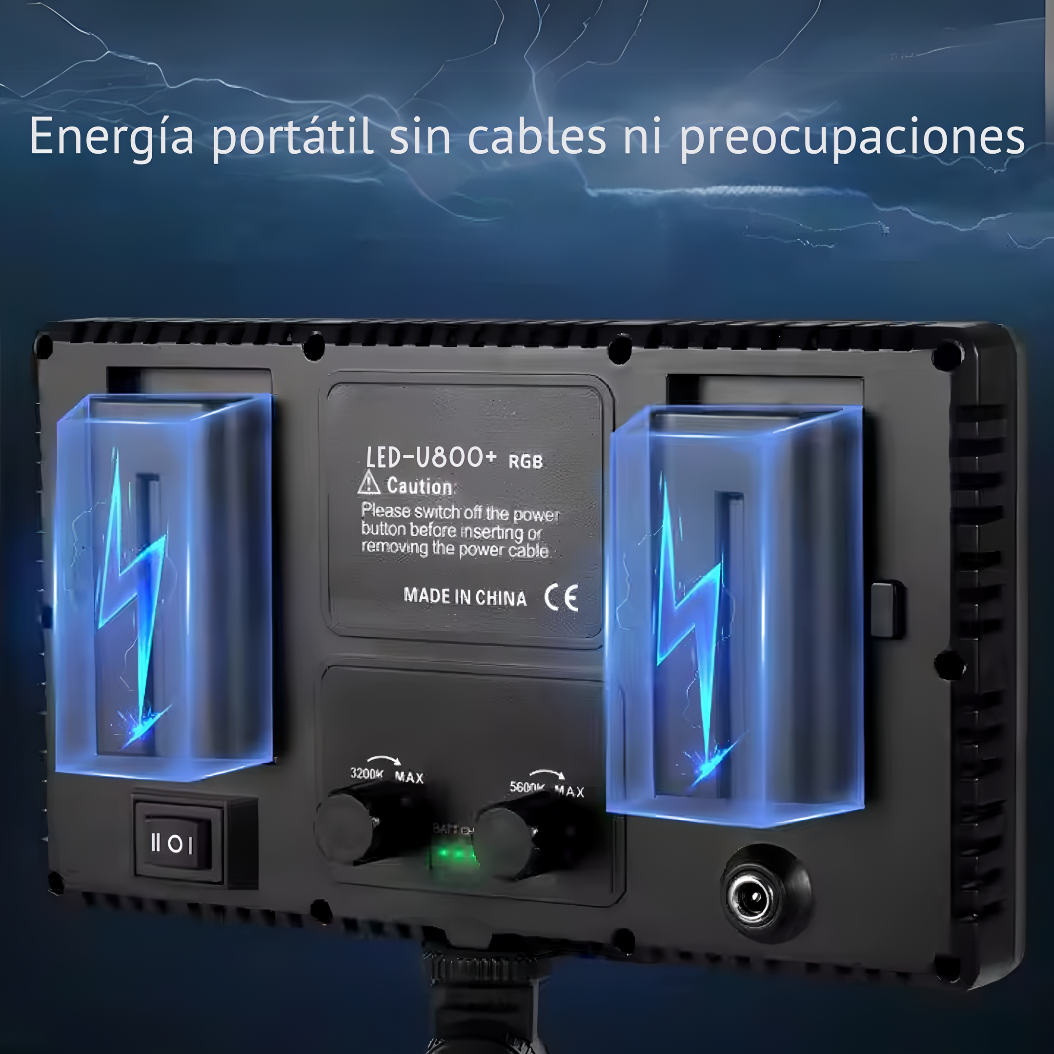 Panel LED  para Fotografía y Video con tripié y batería recargable