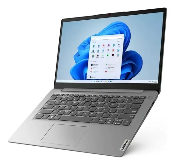 Laptop Lenovo IdeaPad 1 14IJL7 Modelo 82LV0075US Pantalla de 14 Pulgadas Full HD Procesador Intel Celeron N4500 Memoria de 4 Gb Ram 128 Gb Ssd Sistema Operativo Windows 11 Home Color Gris