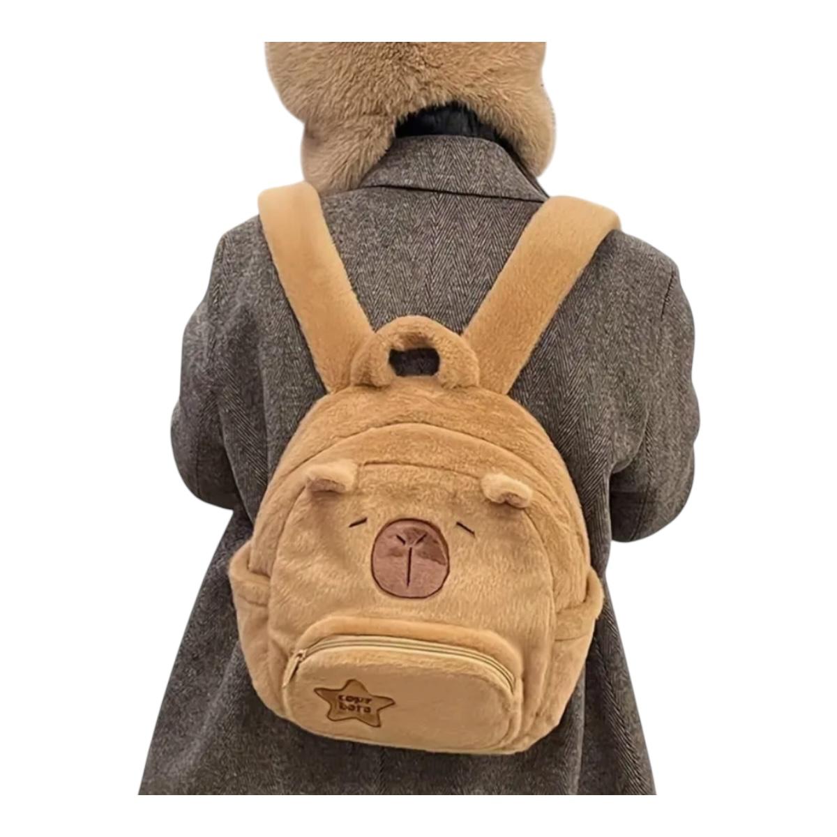 Mochila De Peluche En Forma De Capibara 24x29 Cm