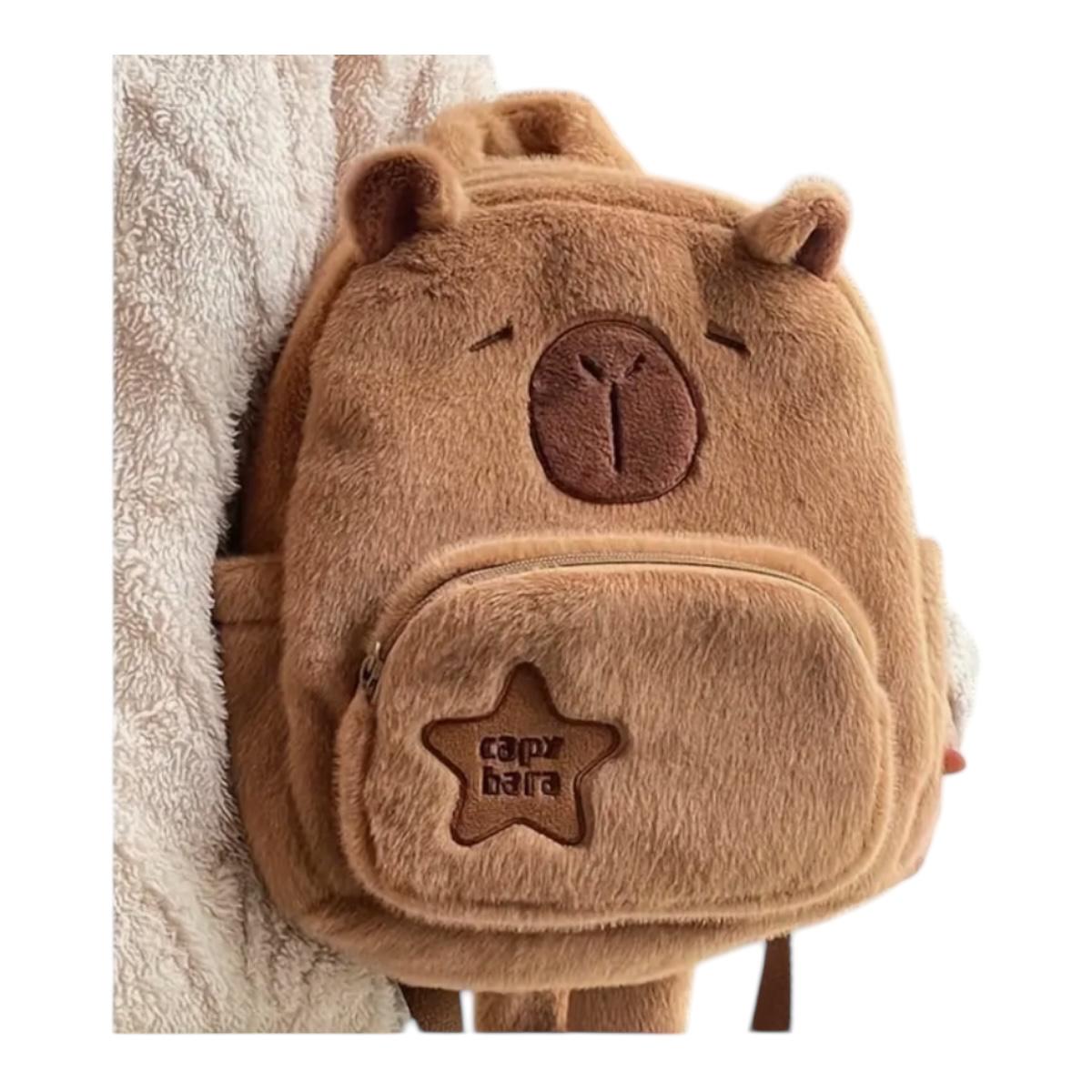 Mochila De Peluche En Forma De Capibara 24x29 Cm