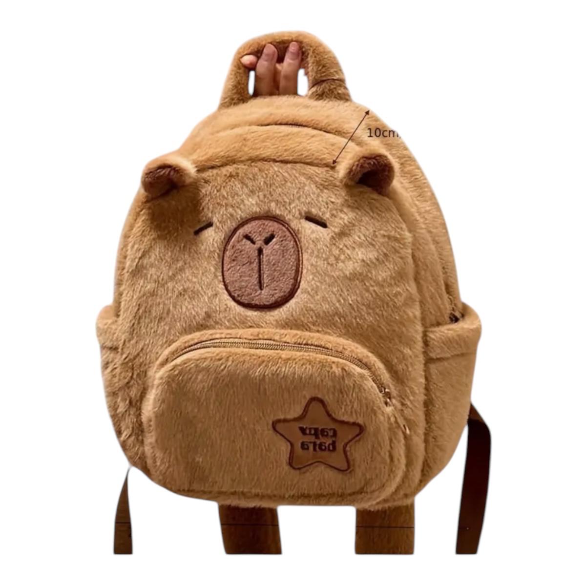 Mochila De Peluche En Forma De Capibara 24x29 Cm