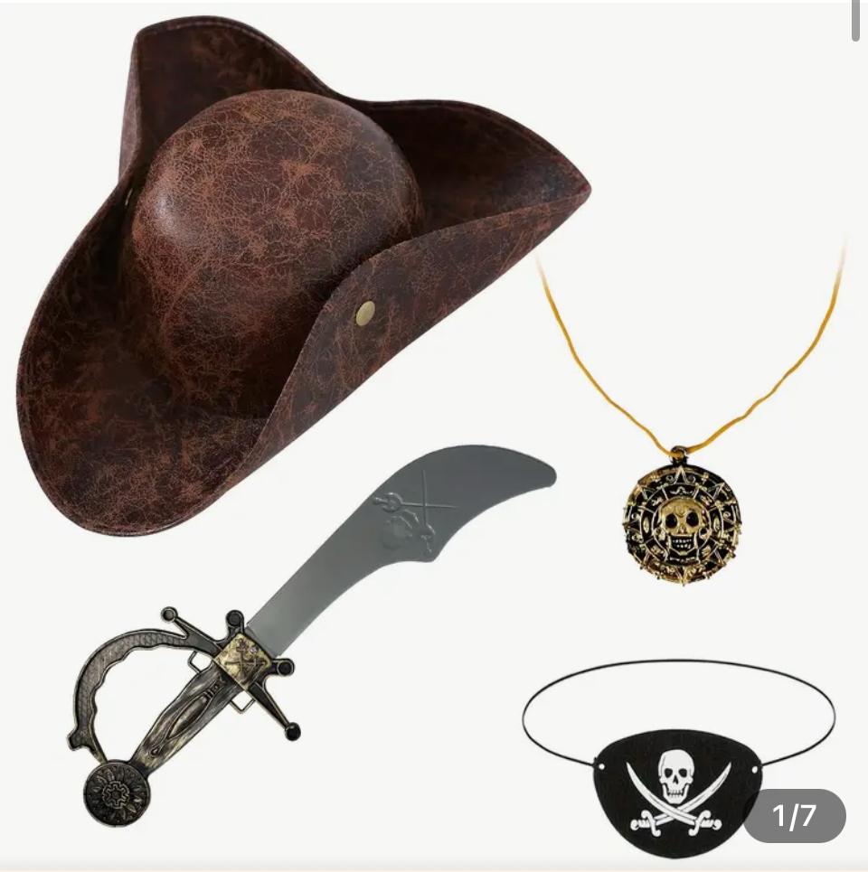 Accesorios Para Disfras De Pirata Set 4 Pzas