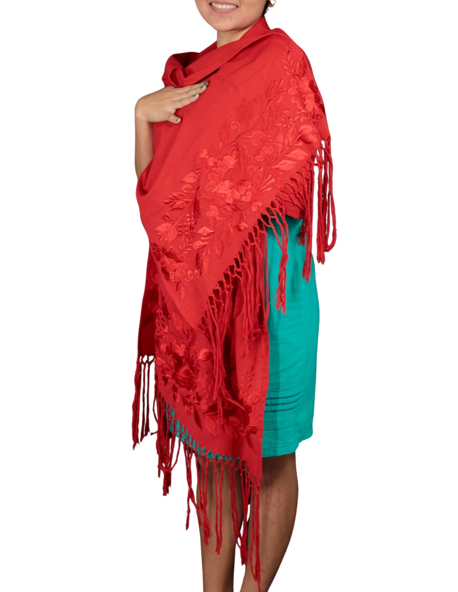 Chalina Artesanal Bordado Yucateco Para Mujer