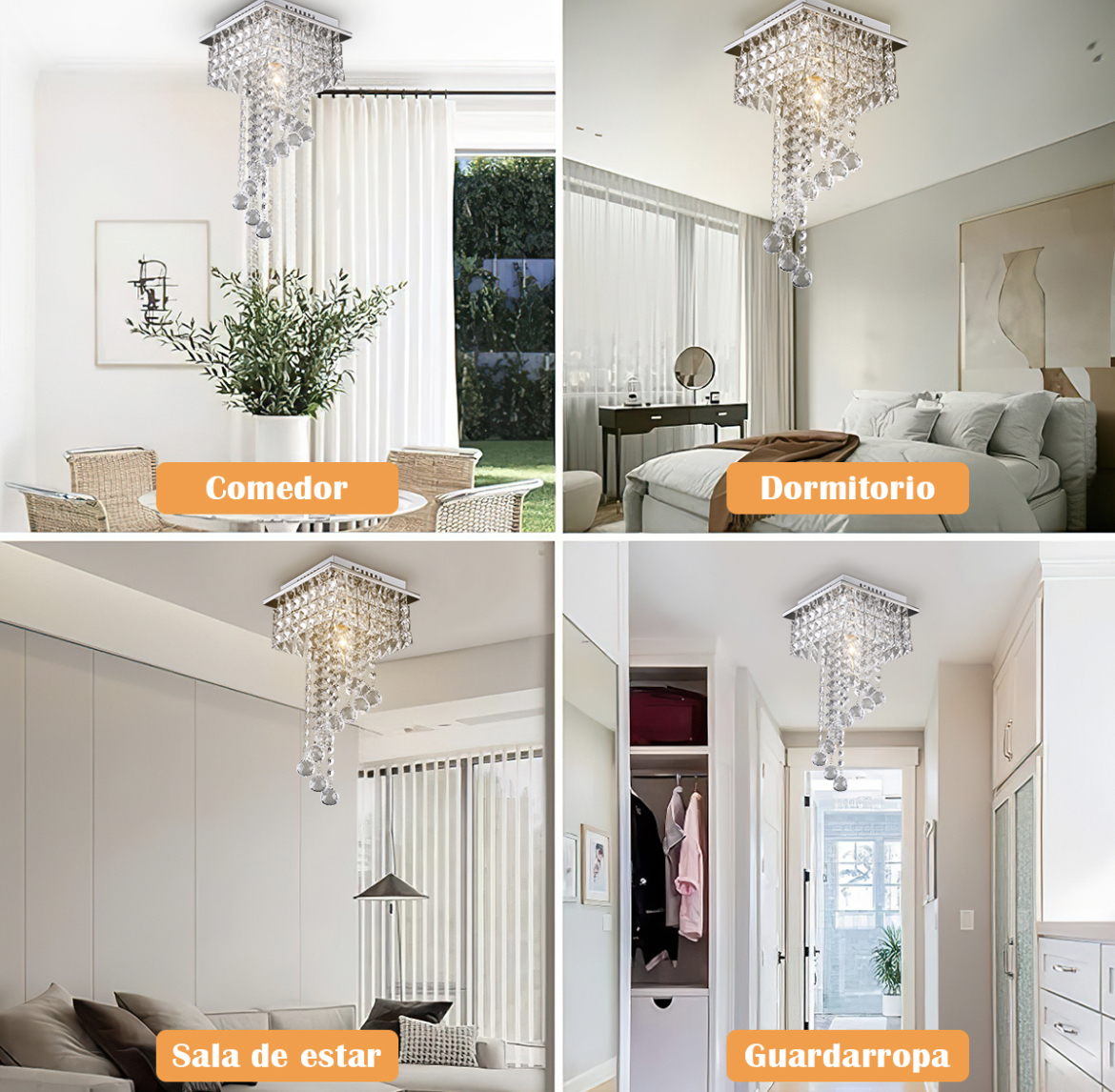 Lámparas De Techo Cristal Modernas Lámparas Metal Colgantes