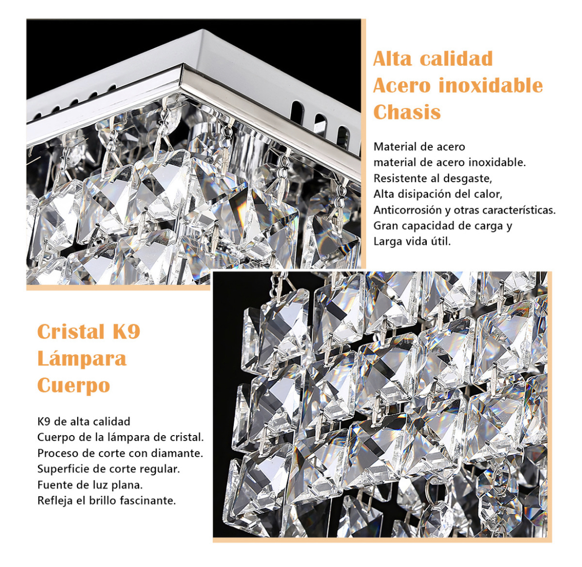 Lámparas De Techo Cristal Modernas Lámparas Metal Colgantes