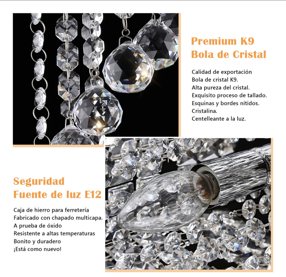 Lámparas De Techo Cristal Modernas Lámparas Metal Colgantes