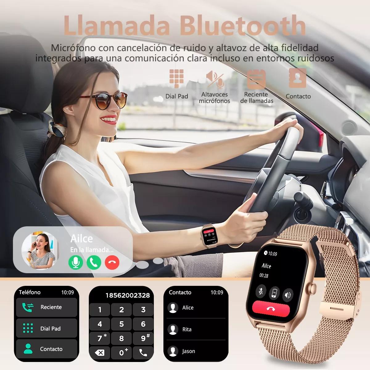 Smartwatch Mujer 1.85 Reloj Inteligente Reloj Impermeable.