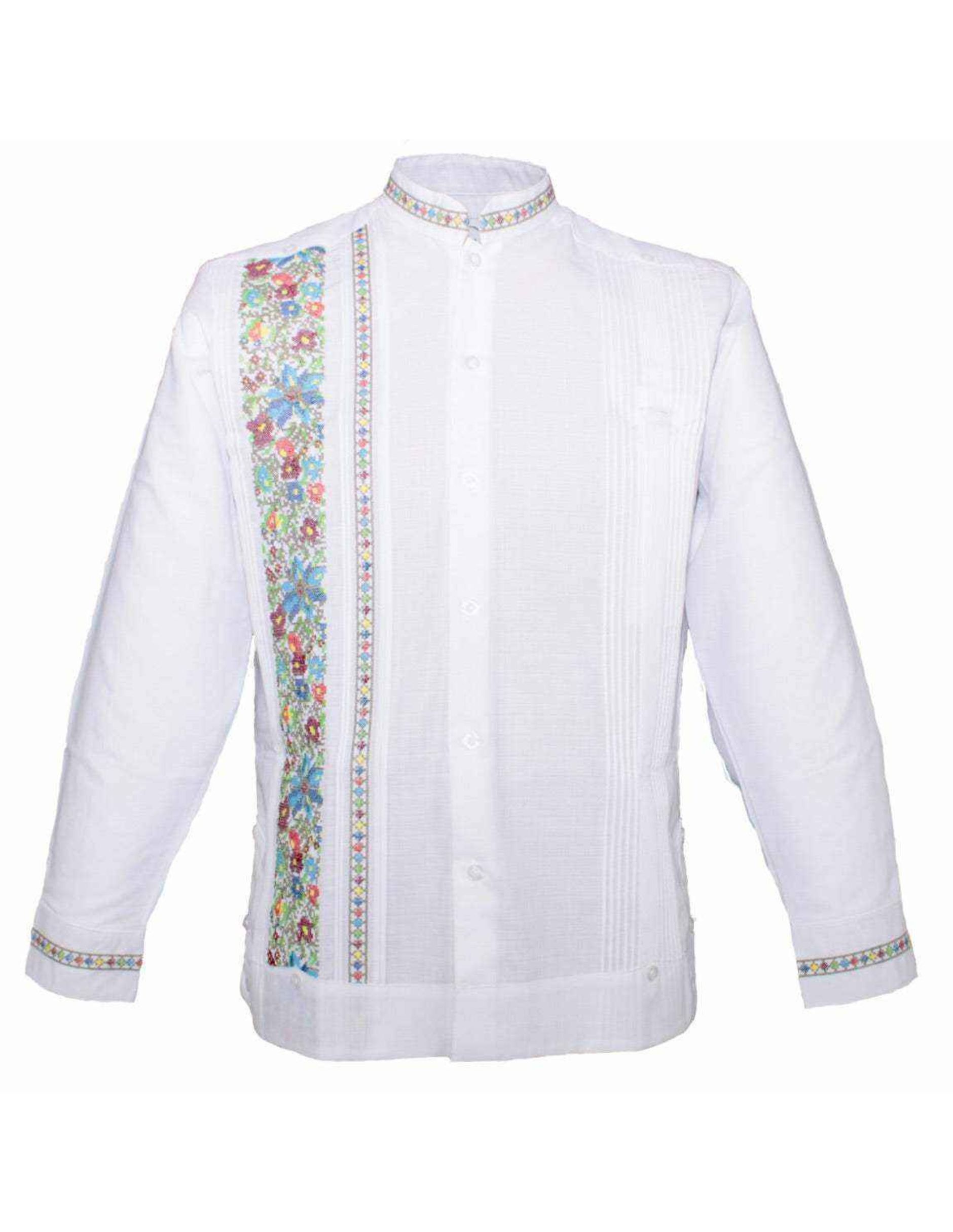 Guayabera Bordada Manga Larga para Hombre Teya Artesanal